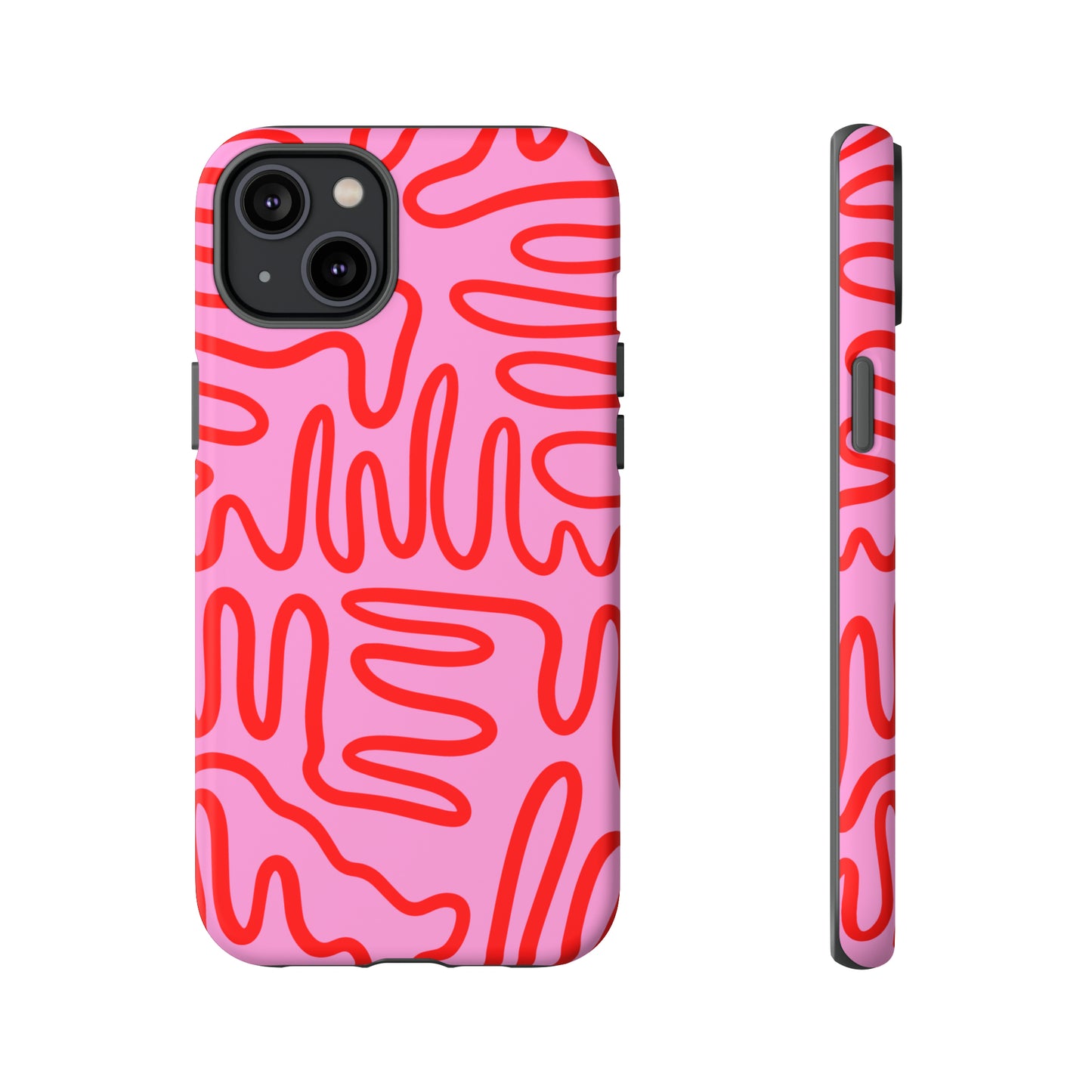 Red and Pink Squigles | Tough Phone Case