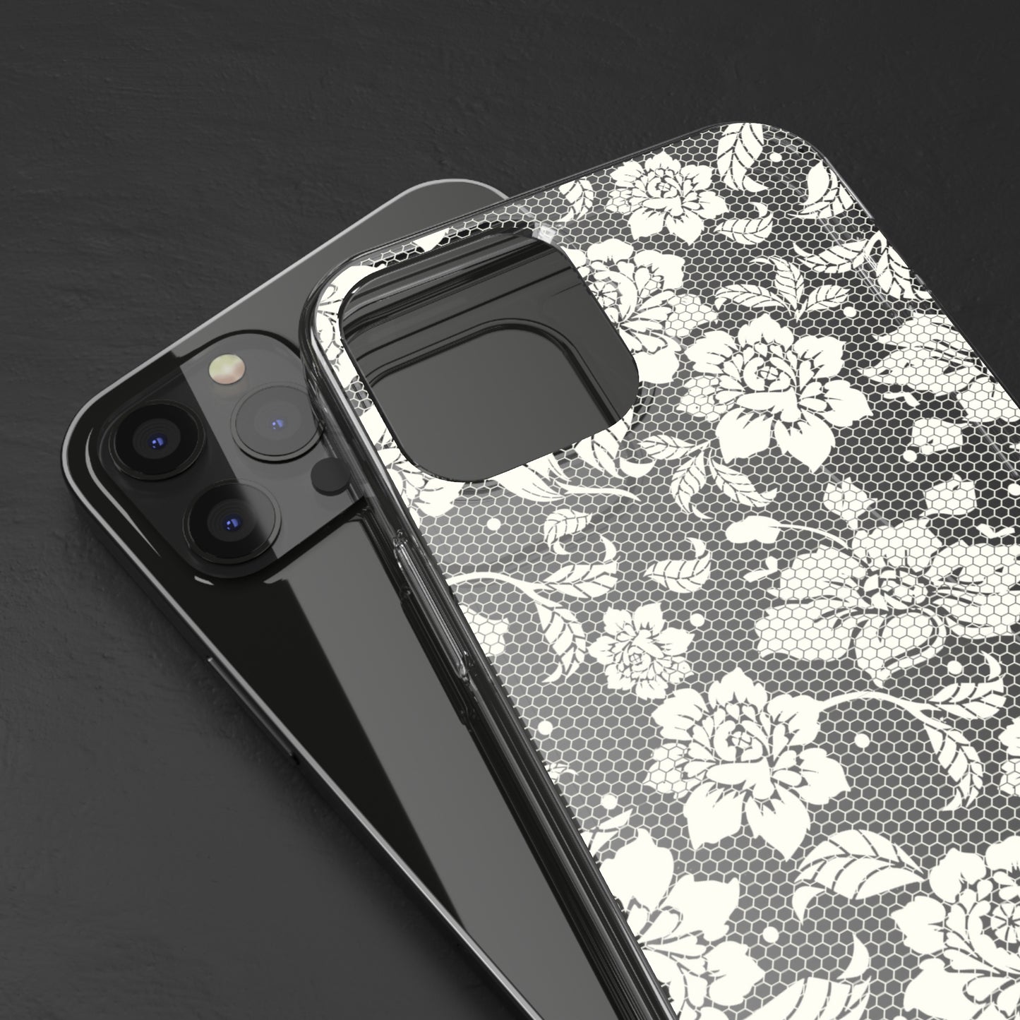 Romantic Lace Coquette Clear Phone Case