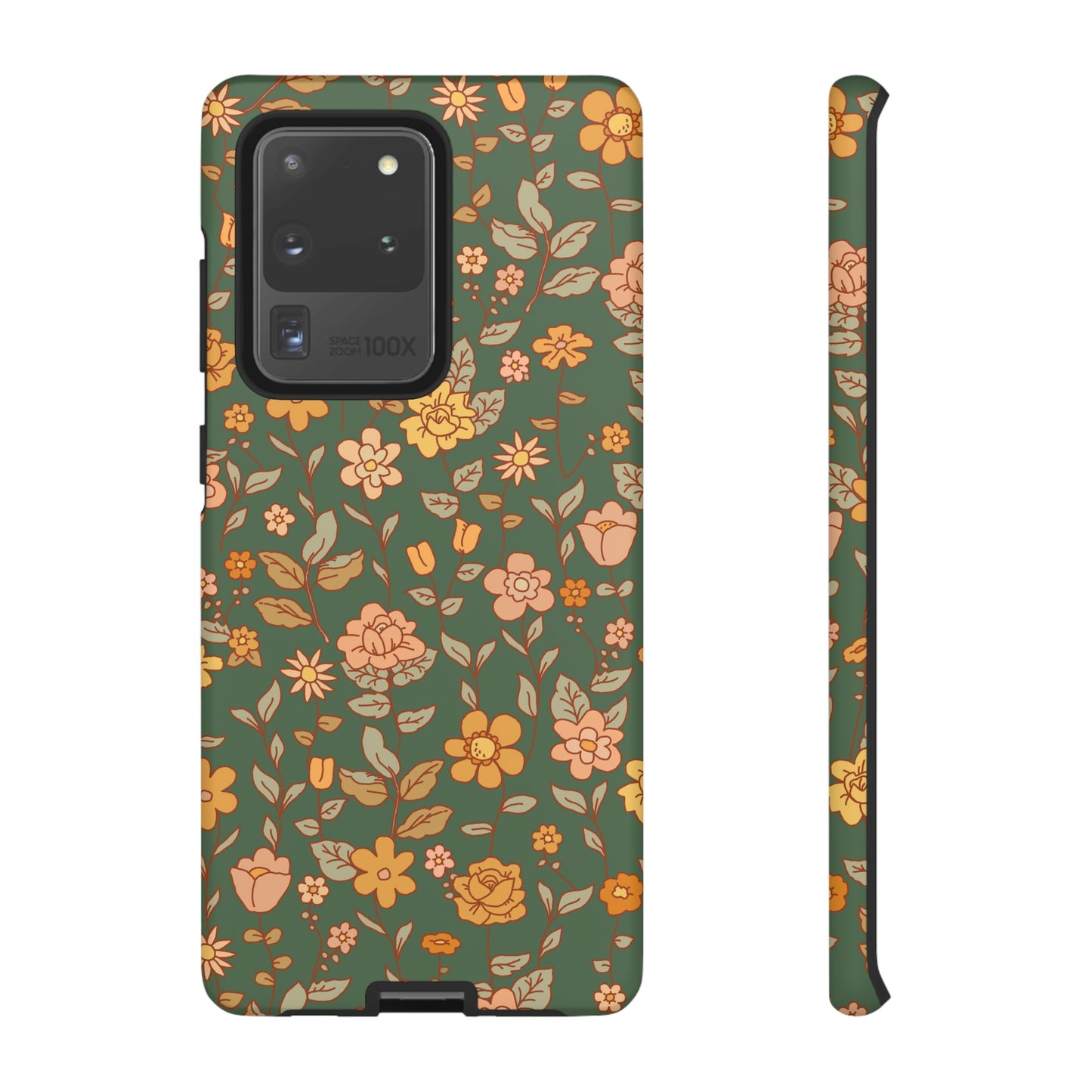 Green Old Fashioned Flowers | Tough Phone Case