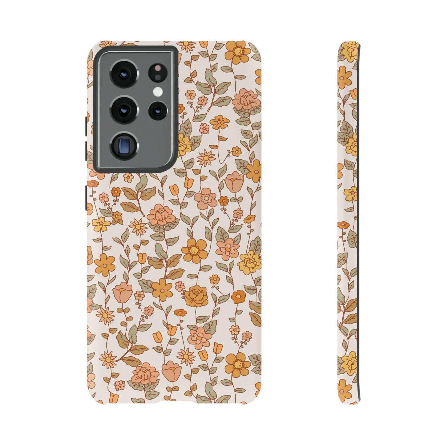 White Old Fashioned Flowers | Tough Phone Case