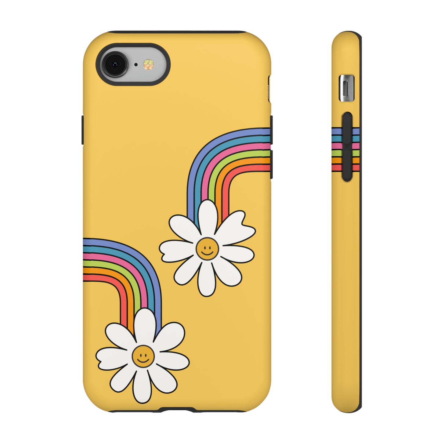 Groovy Rainbow Smiley Faces Phone Case- Tough Cases