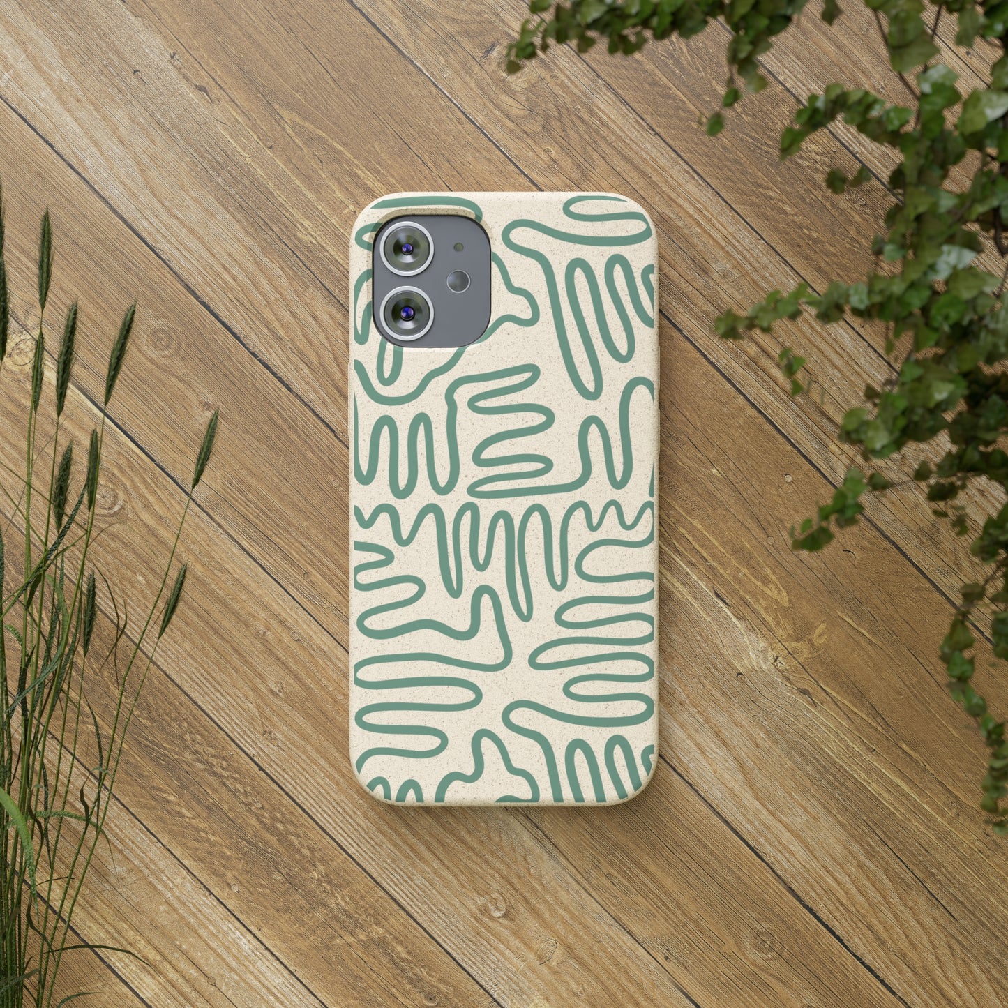 Green Squigles | 100% Biodegradable Phone Case