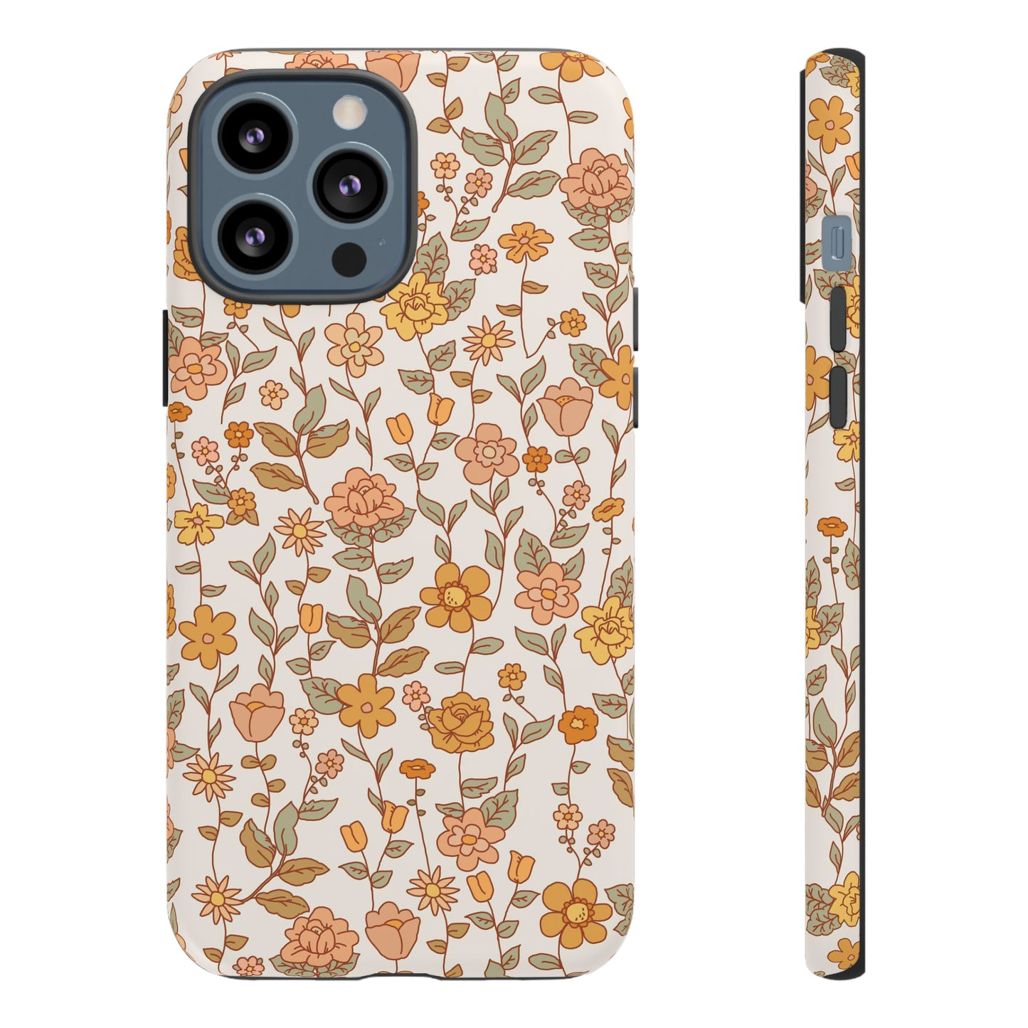 White Old Fashioned Flowers | Tough Phone Case