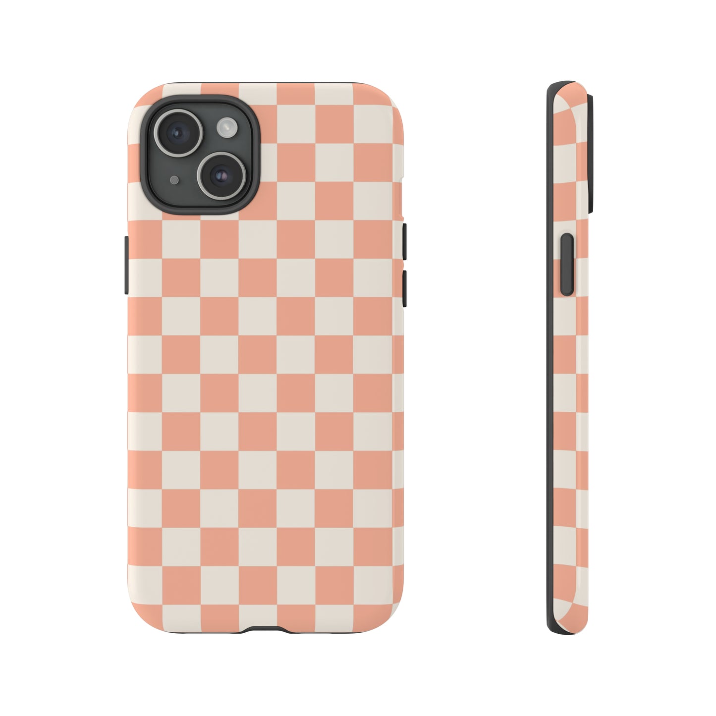 Light Peach Checkers | Tough Phone Case