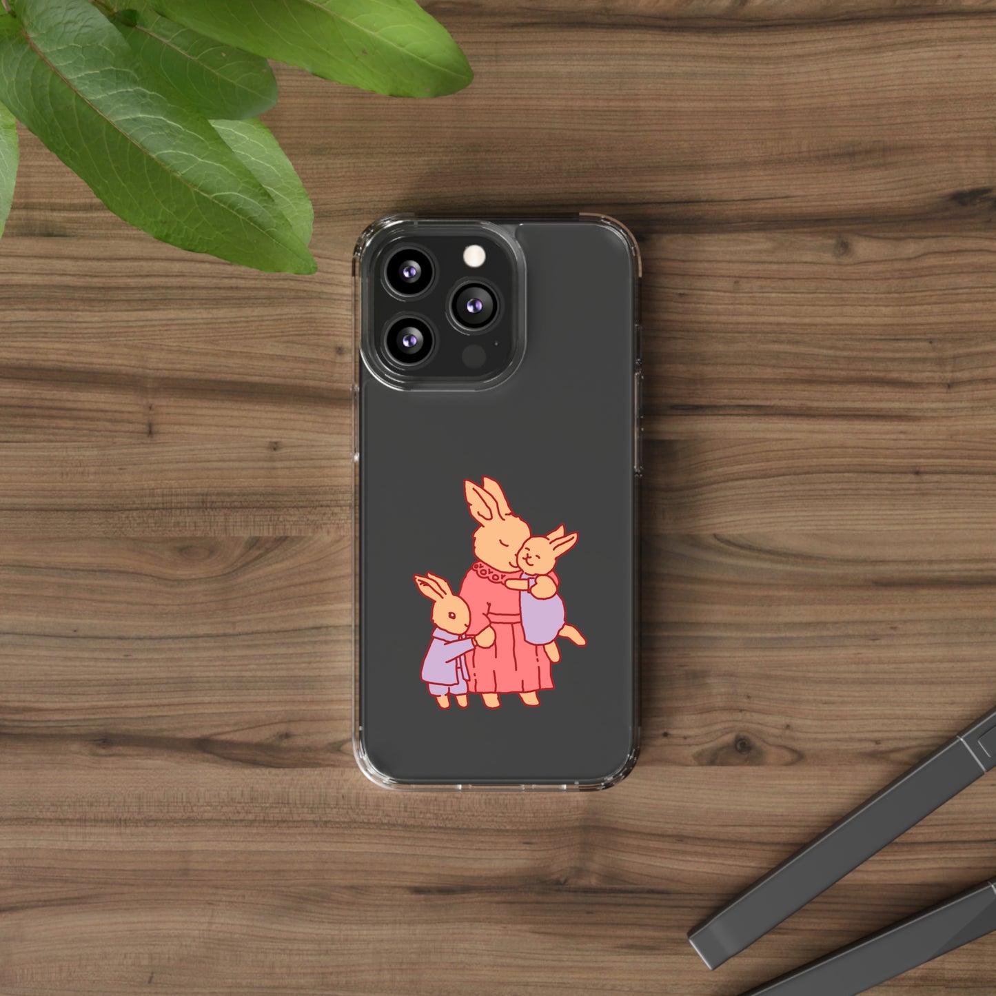 Sweetest Bunny Mom Clear Phone Case