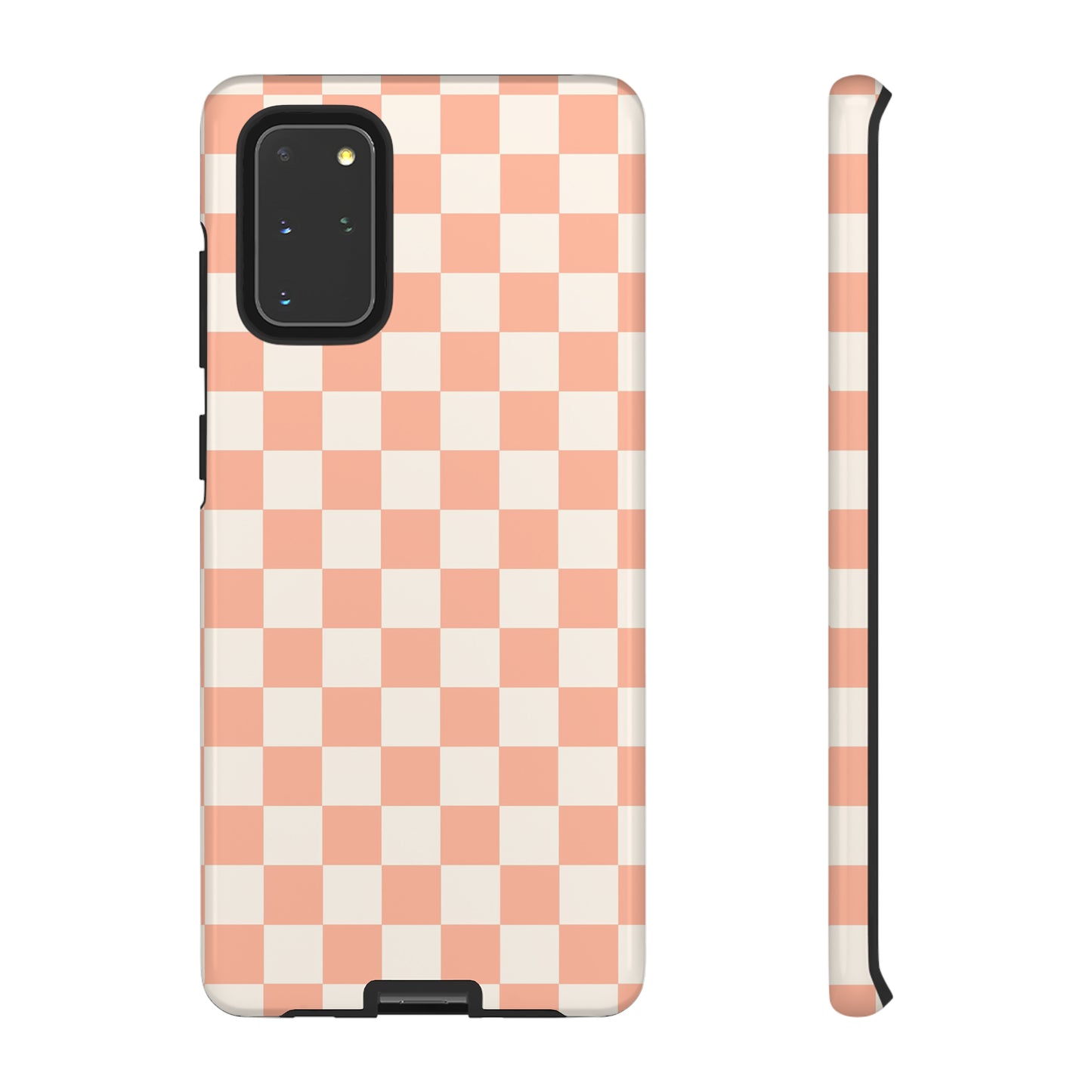 Light Peach Checkers | Tough Phone Case