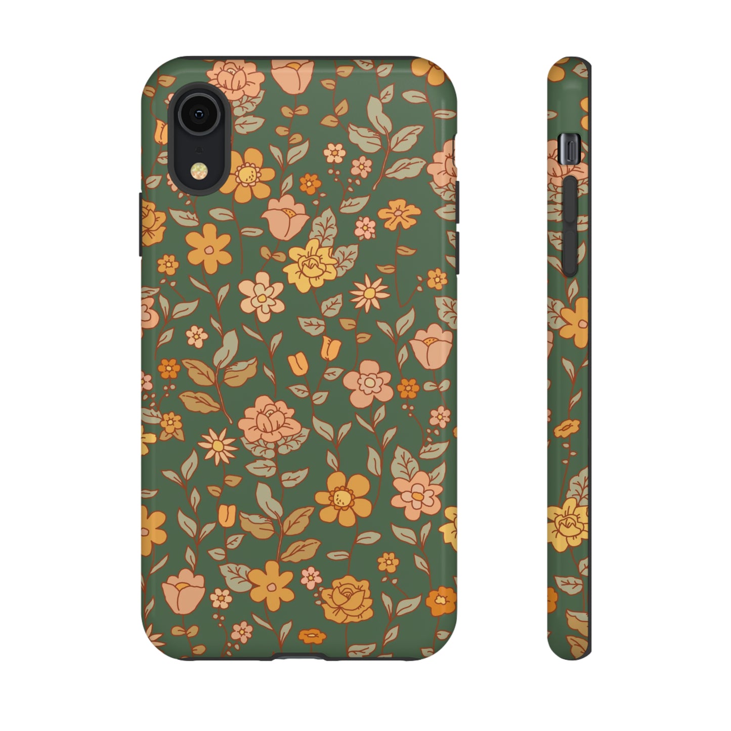 Green Old Fashioned Flowers | Tough Phone Case