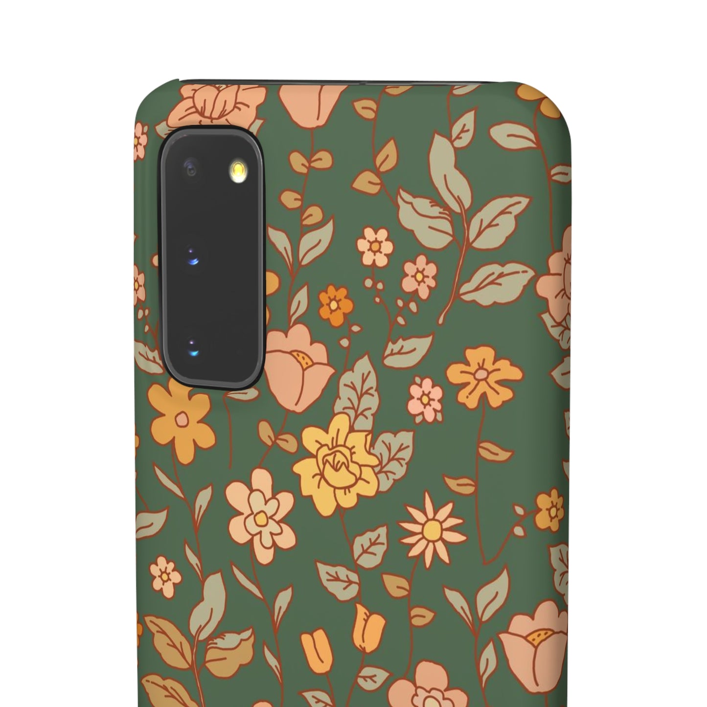 Green Old Fashioned Flowers / Snap Cases