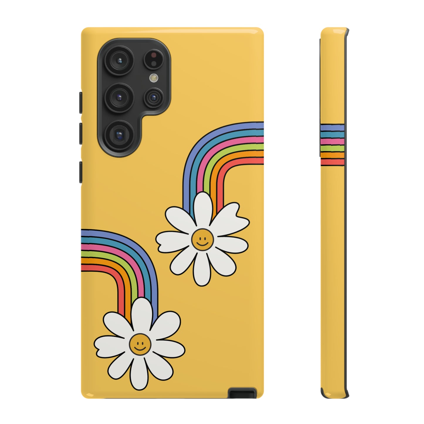 Groovy Rainbow Smiley Faces Phone Case- Tough Cases