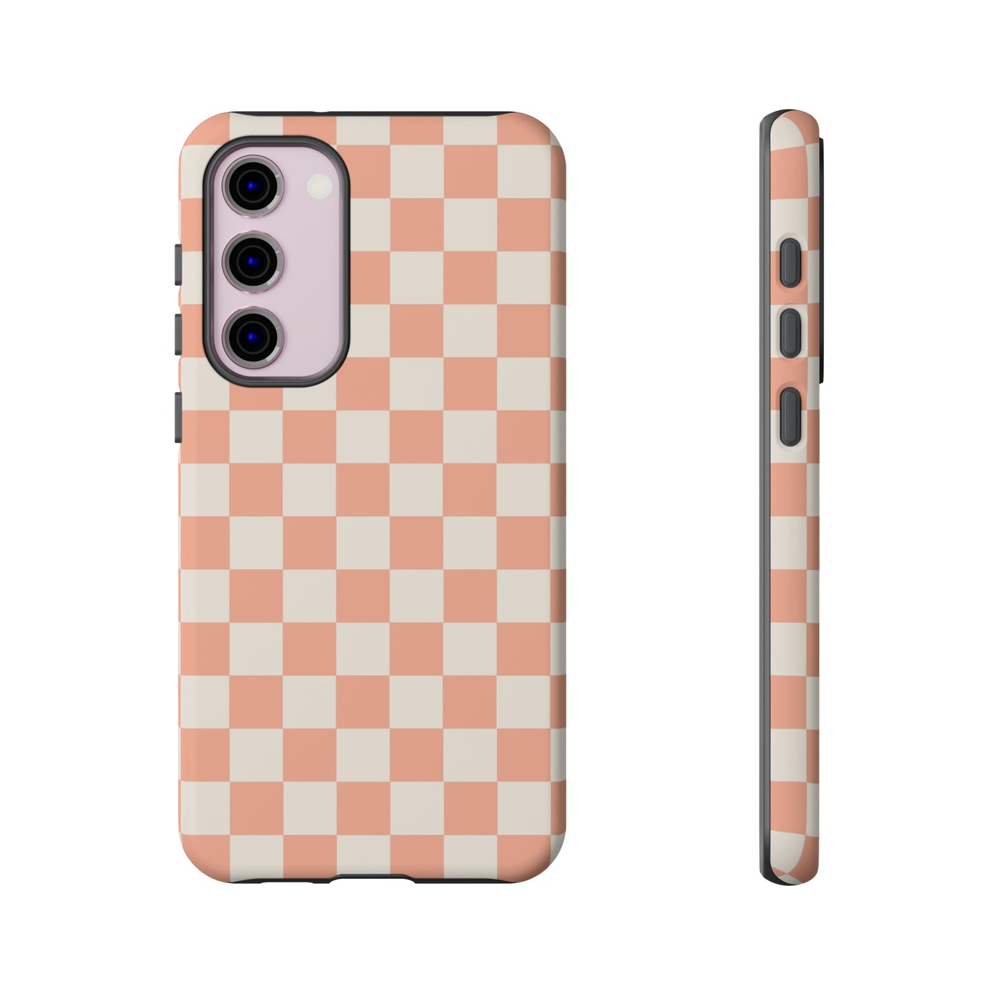 Light Peach Checkers | Tough Phone Case