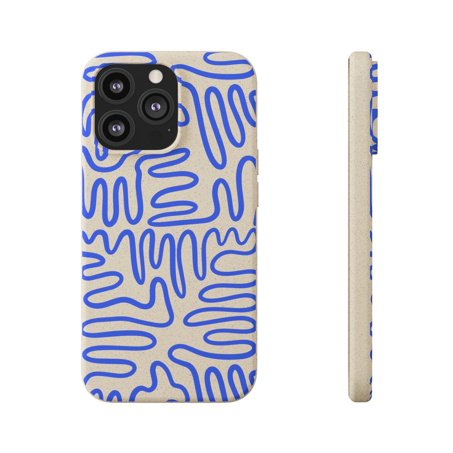 Blue Squigles | 100% Biodegradable Phone Case