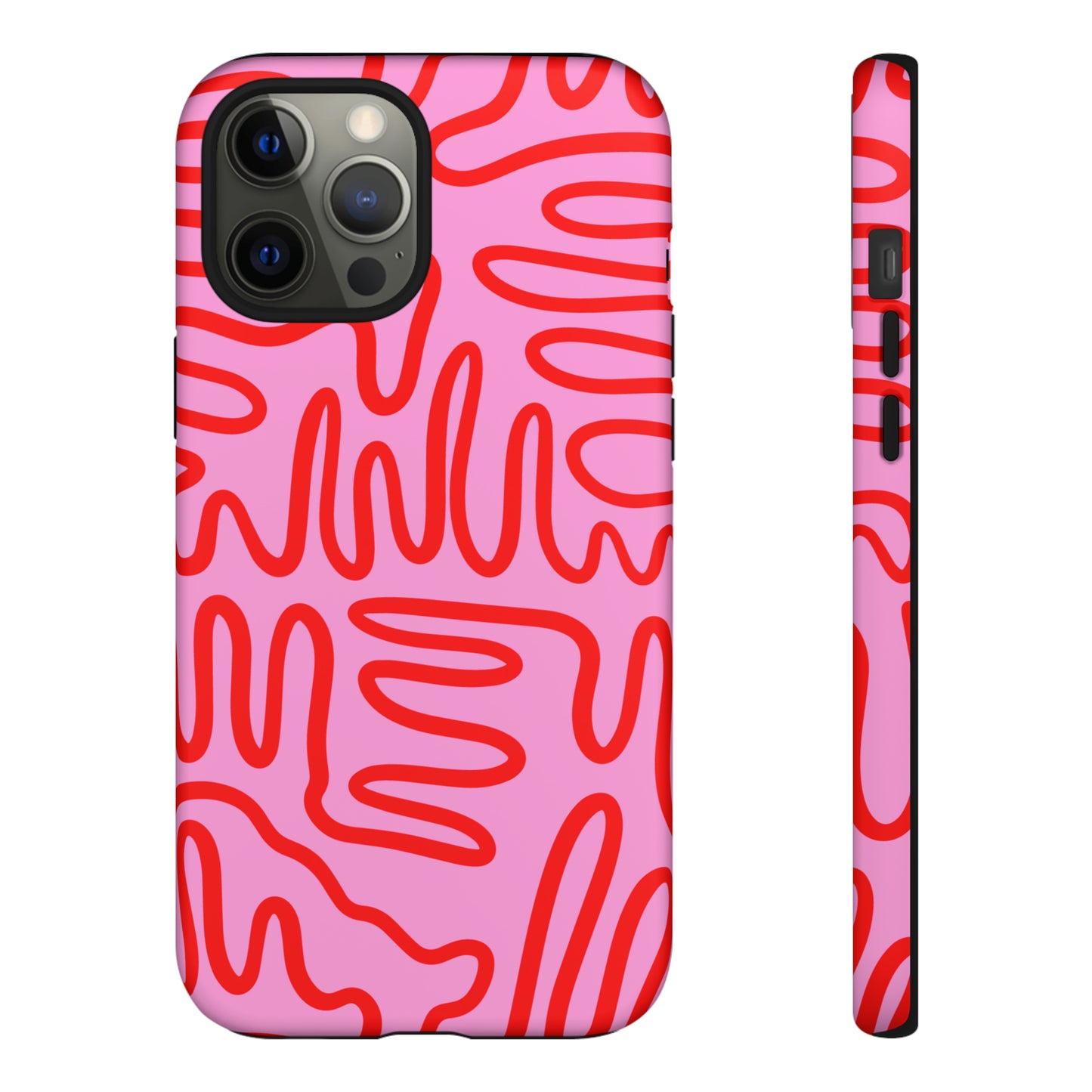 Red and Pink Squigles | Tough Phone Case