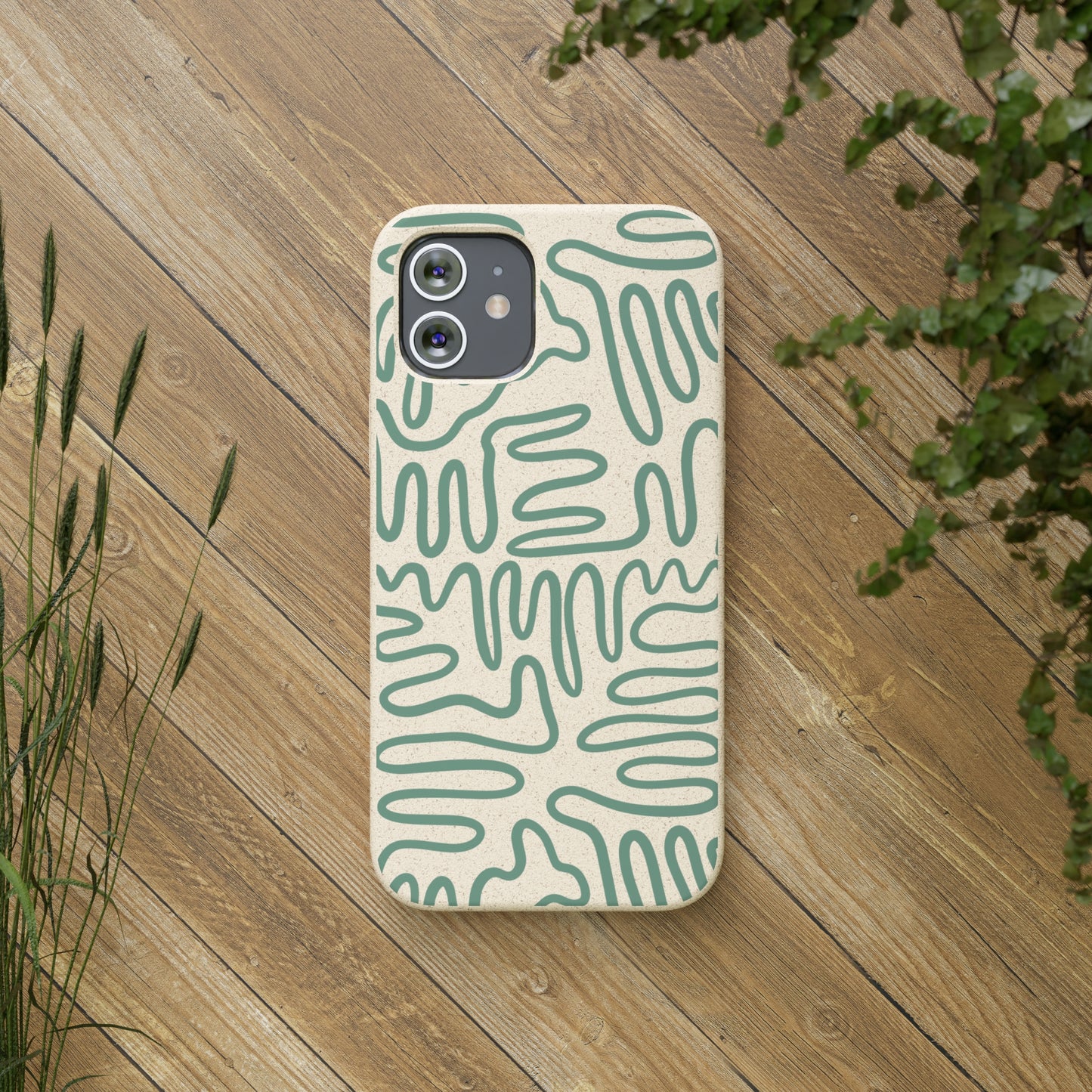 Green Squigles | 100% Biodegradable Phone Case