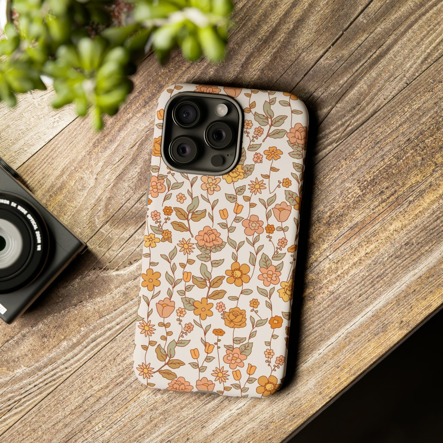 White Old Fashioned Flowers | Tough Phone Case