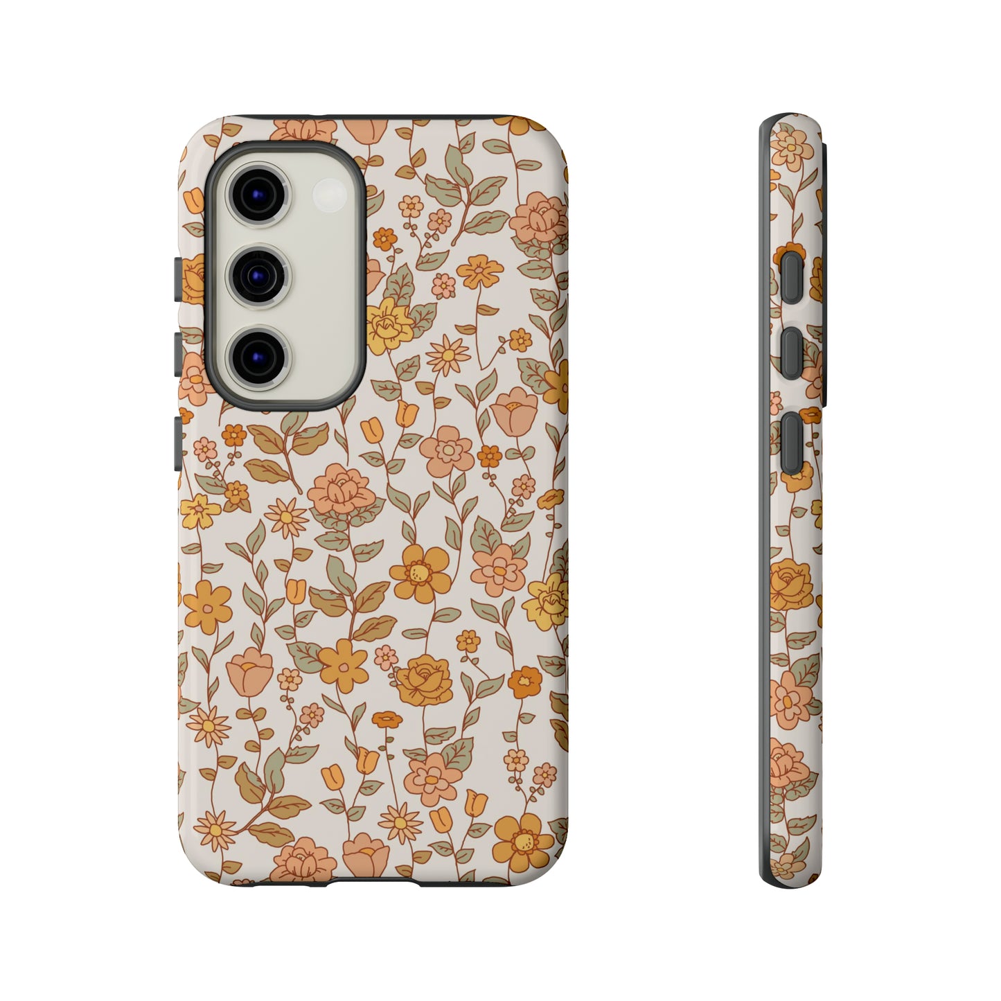 White Old Fashioned Flowers | Tough Phone Case