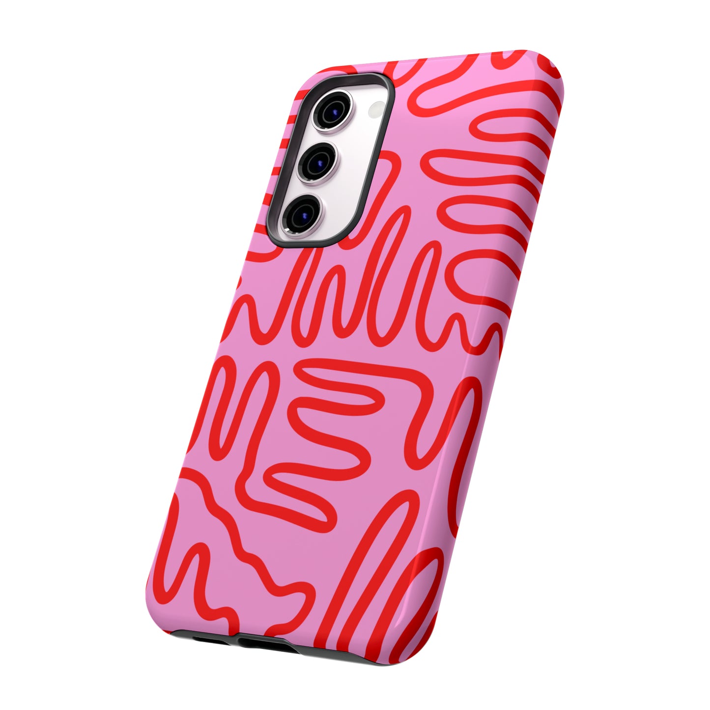 Red and Pink Squigles | Tough Phone Case