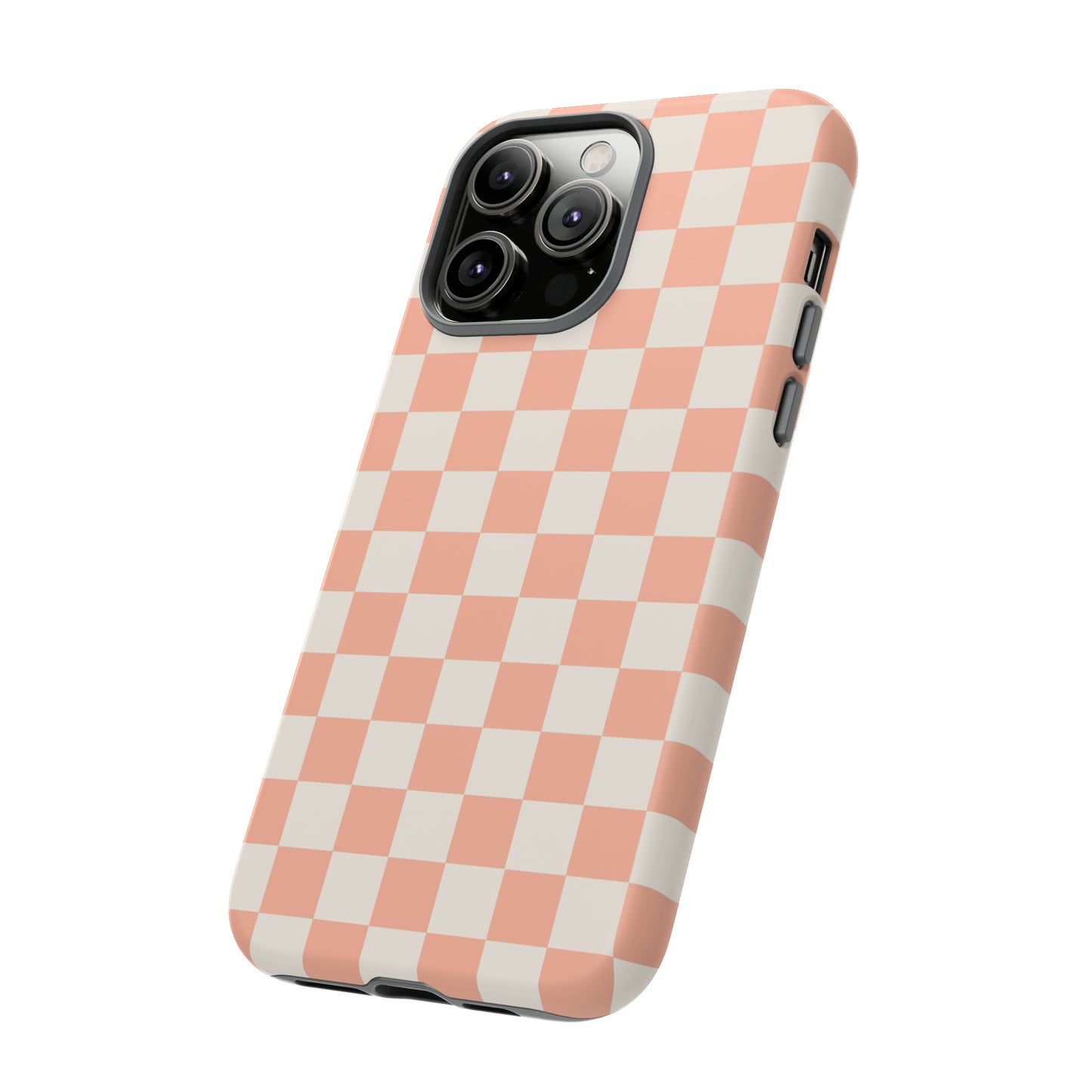 Light Peach Checkers | Tough Phone Case