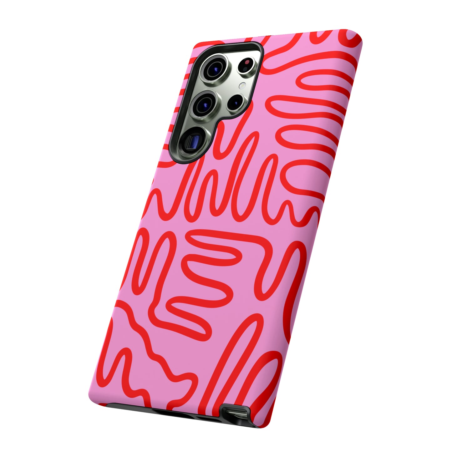 Red and Pink Squigles | Tough Phone Case