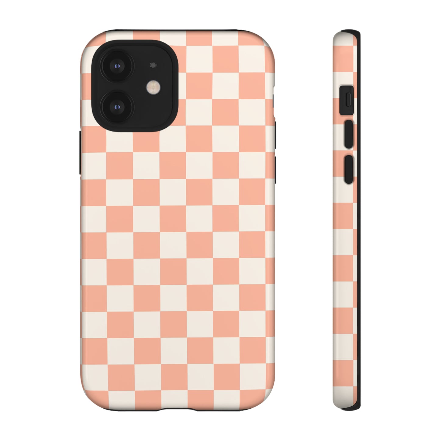 Light Peach Checkers | Tough Phone Case