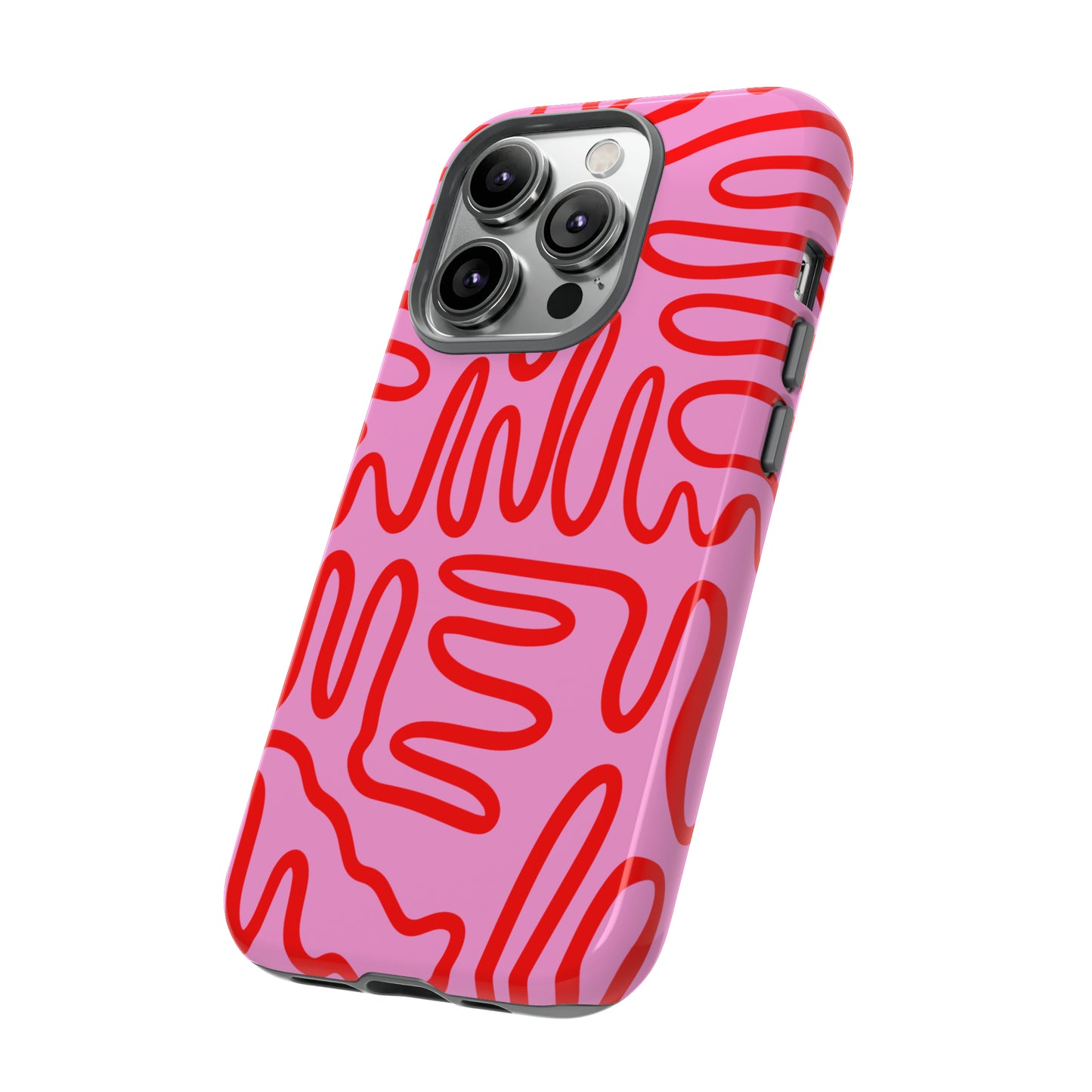 Red and Pink Squigles | Tough Phone Case