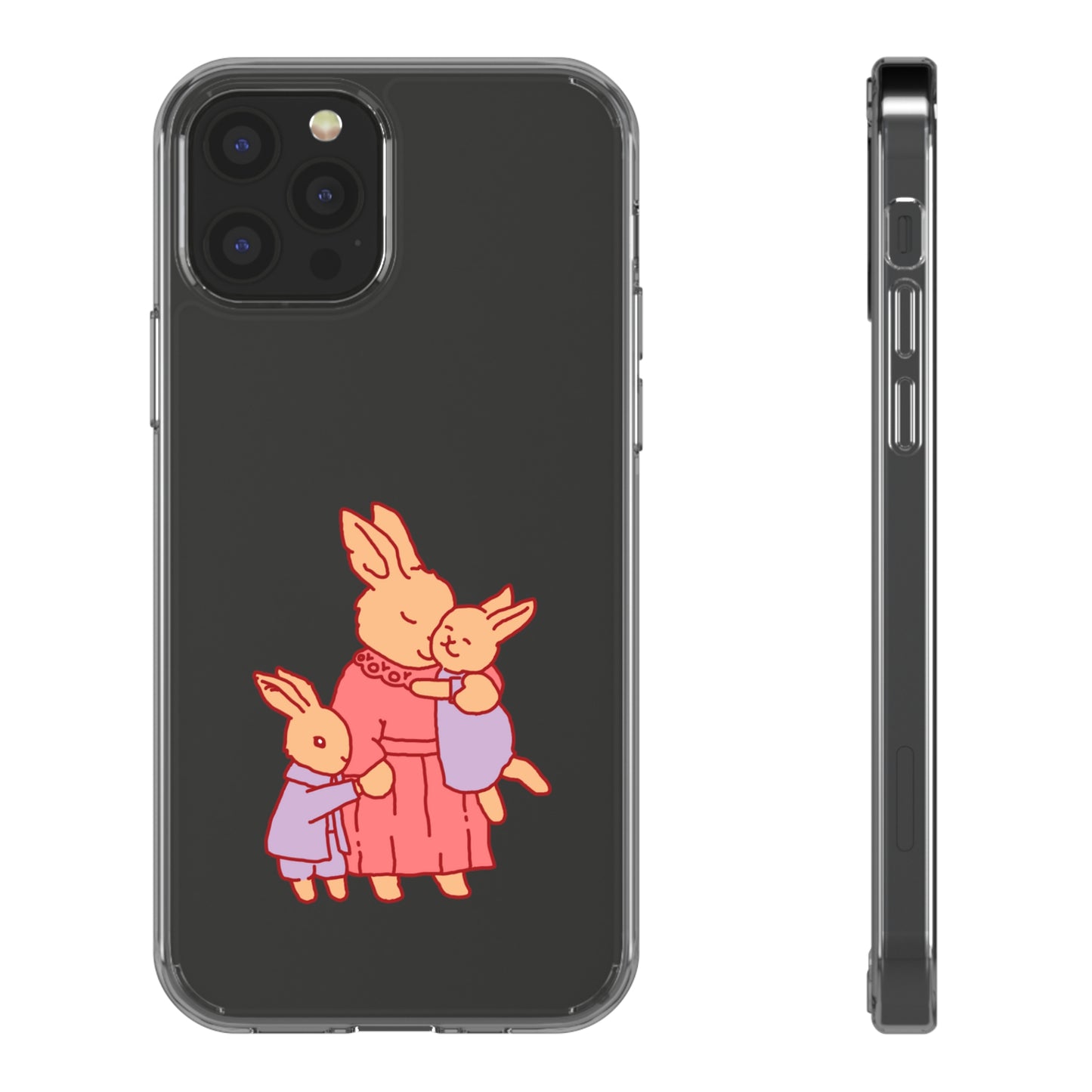 Sweetest Bunny Mom Clear Phone Case