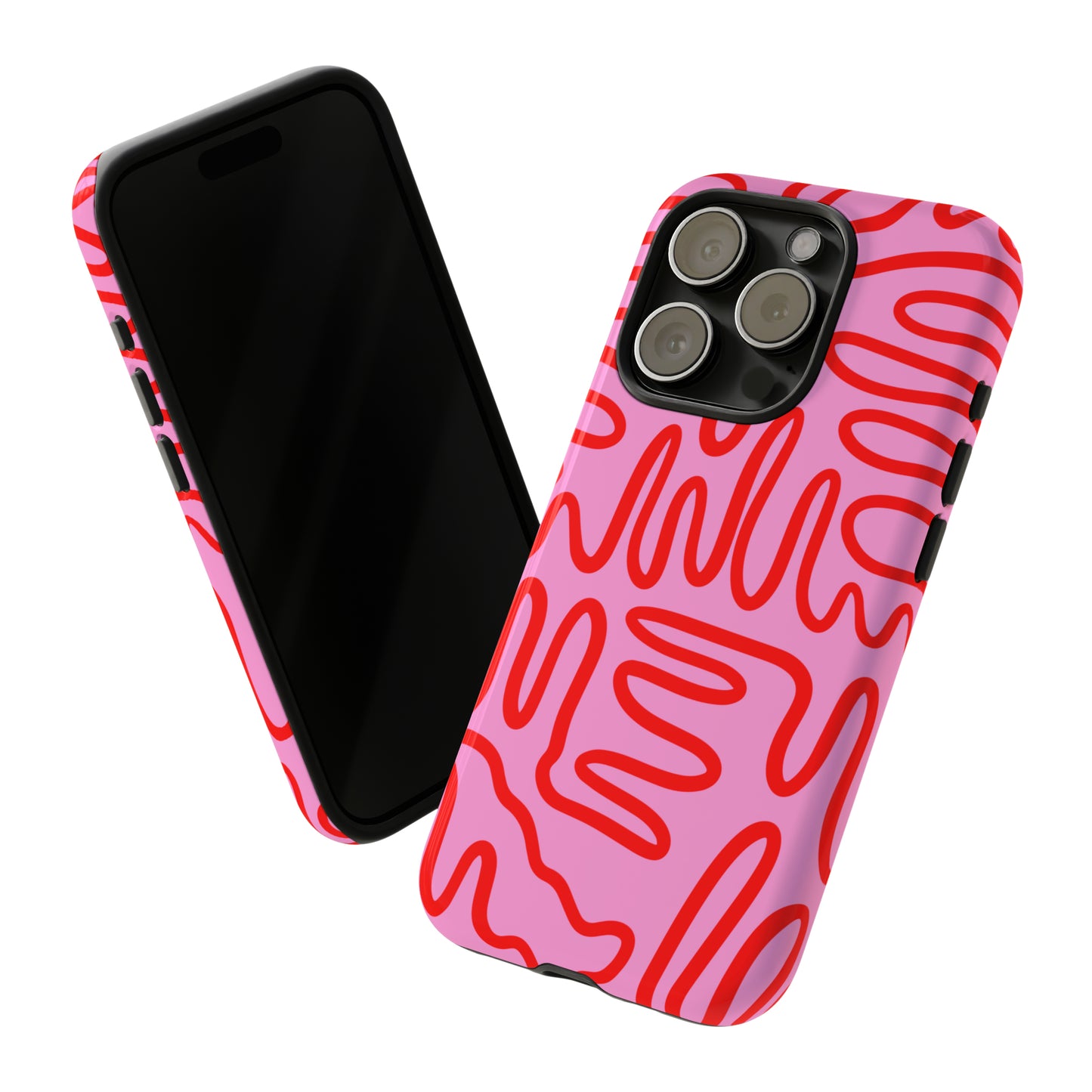 Red and Pink Squigles | Tough Phone Case