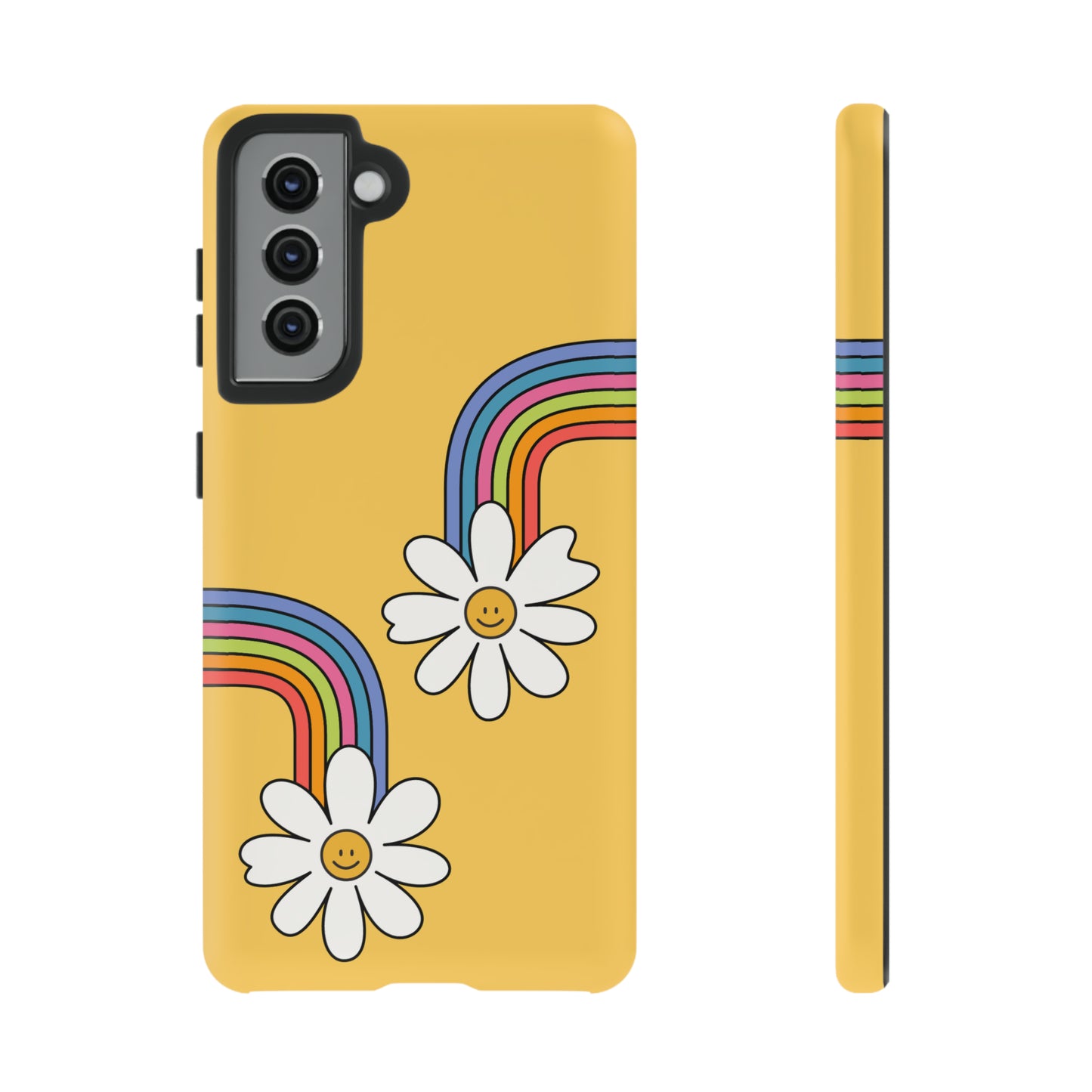 Groovy Rainbow Smiley Faces Phone Case- Tough Cases