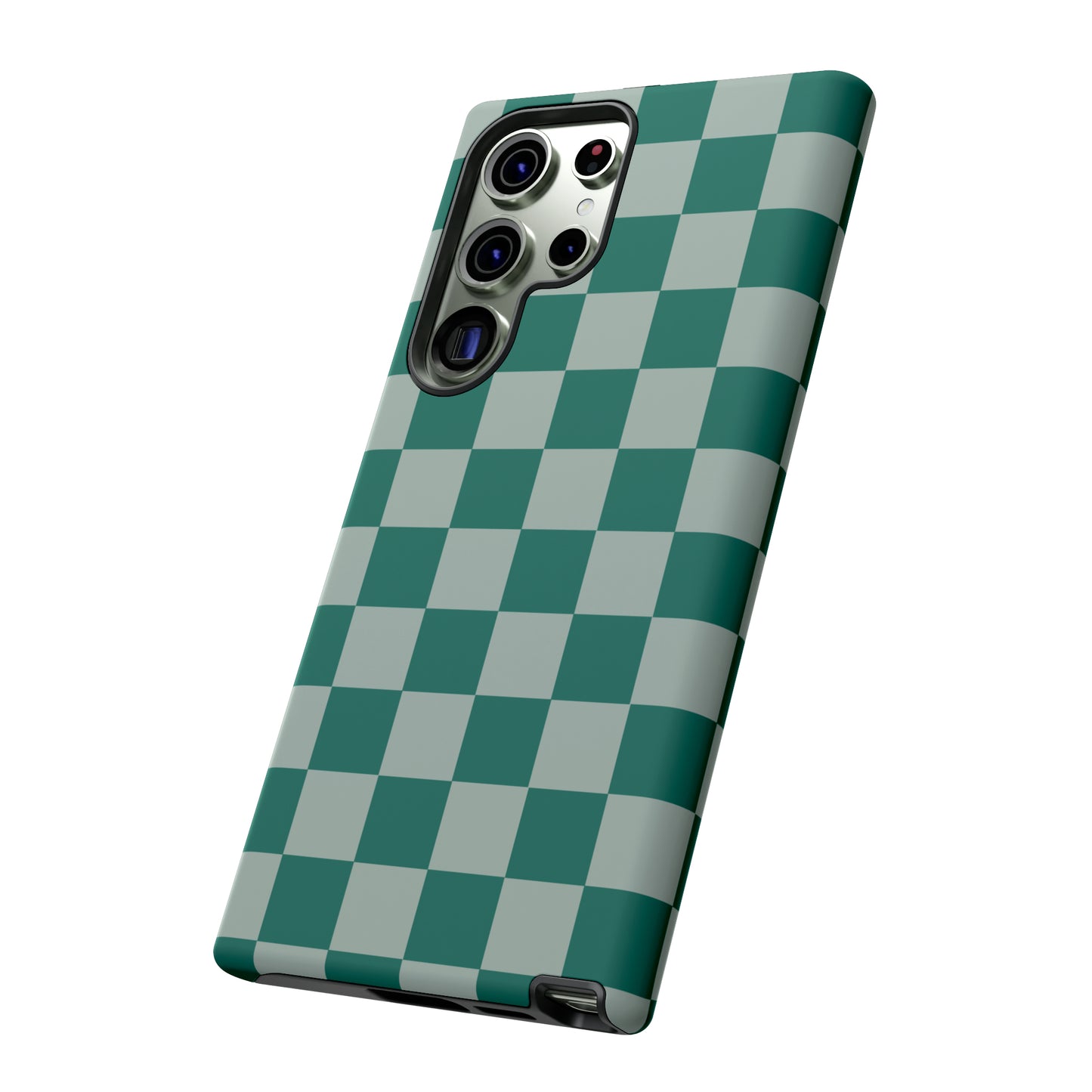 Green on Green Checkerboard | Tough Phone Case