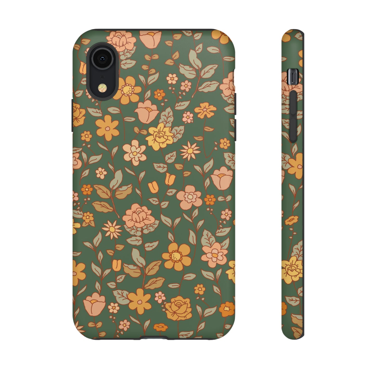 Green Old Fashioned Flowers | Tough Phone Case