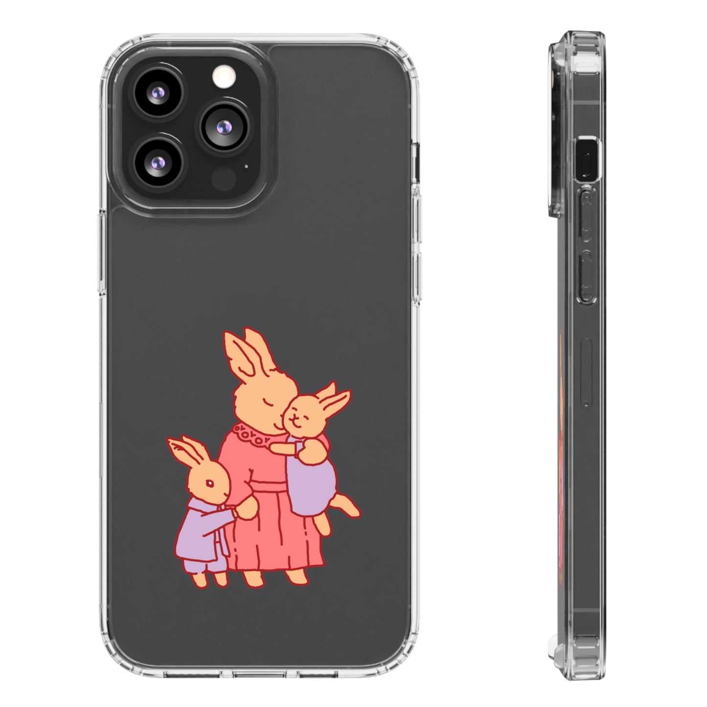 Sweetest Bunny Mom Clear Phone Case