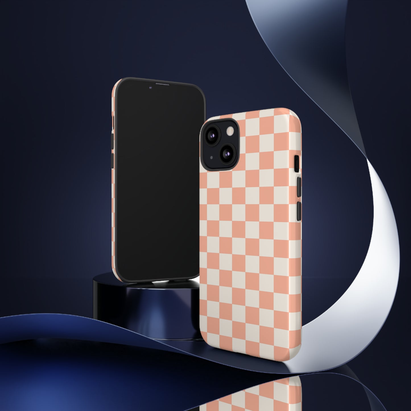 Light Peach Checkers | Tough Phone Case