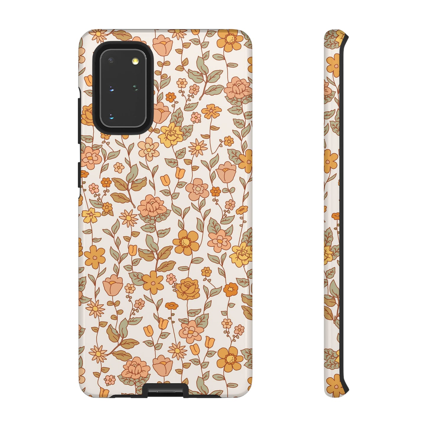 White Old Fashioned Flowers | Tough Phone Case