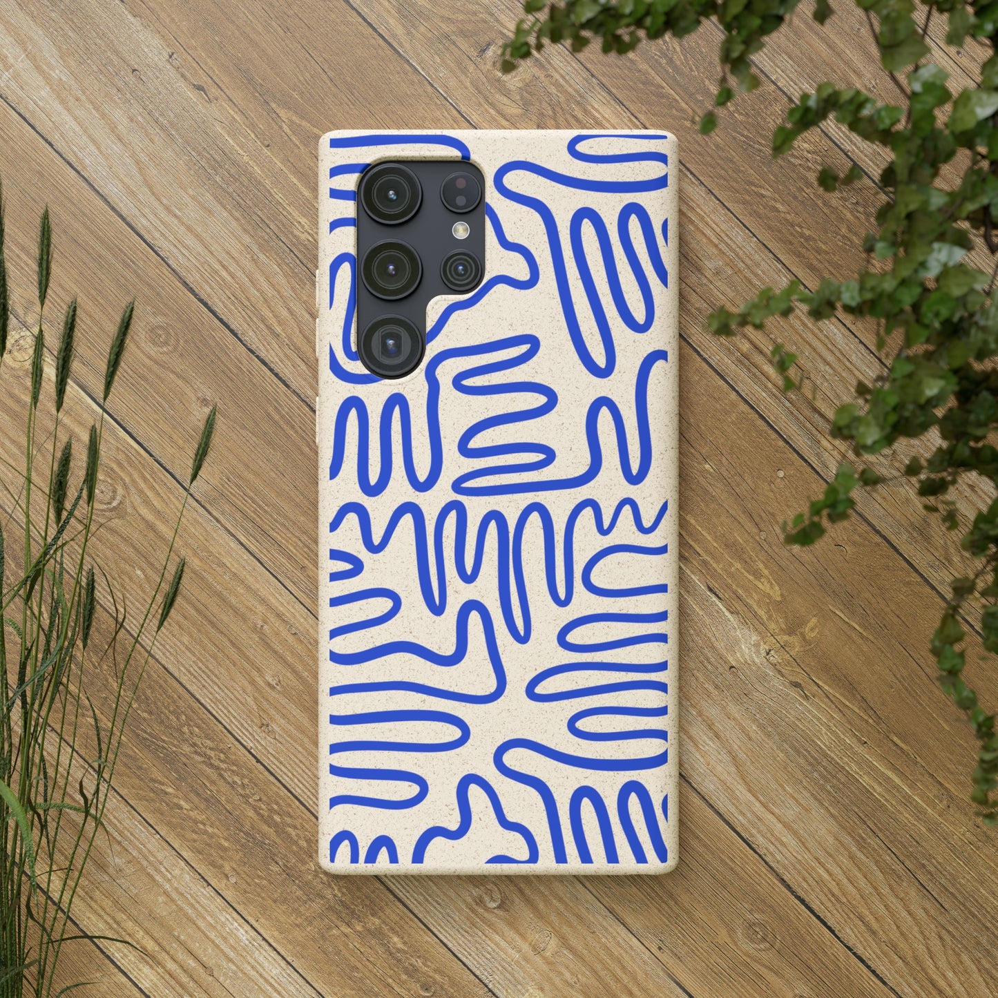 Blue Squigles | 100% Biodegradable Phone Case