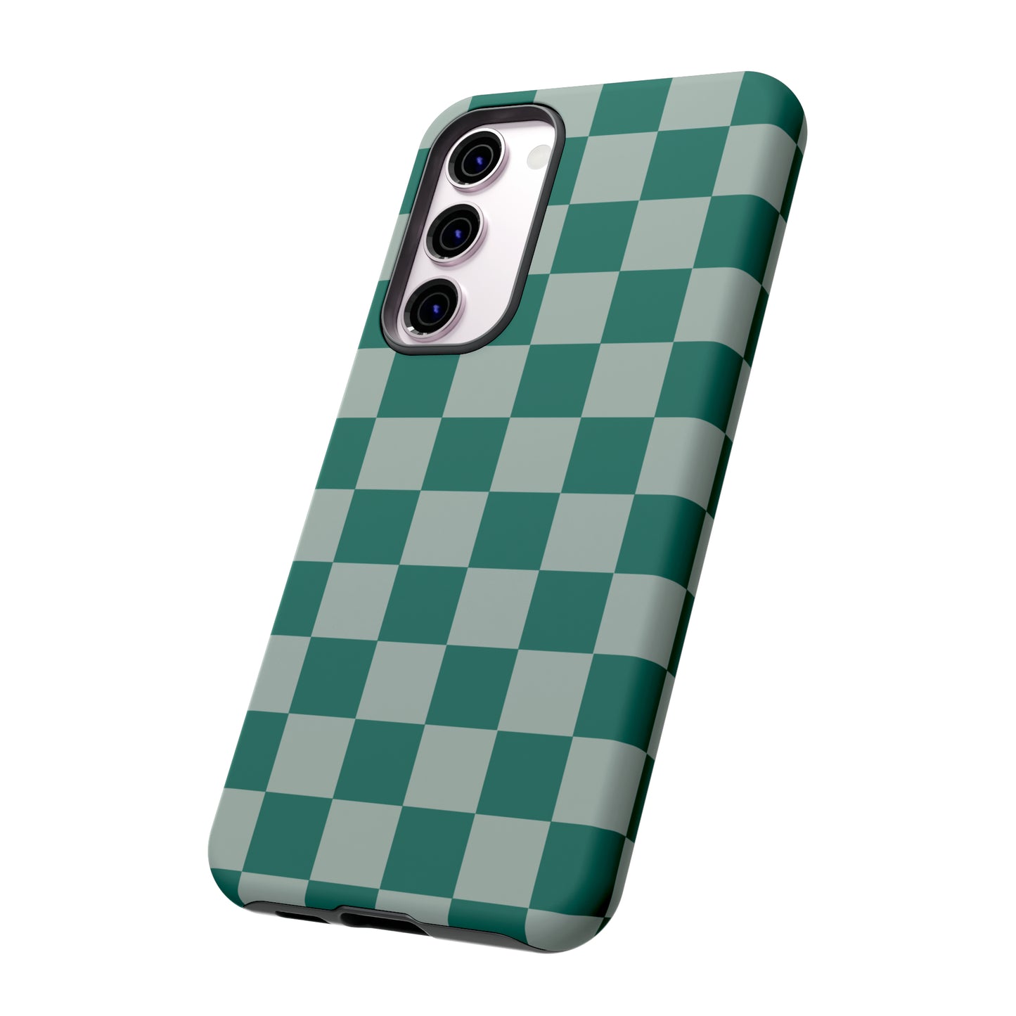 Green on Green Checkerboard | Tough Phone Case