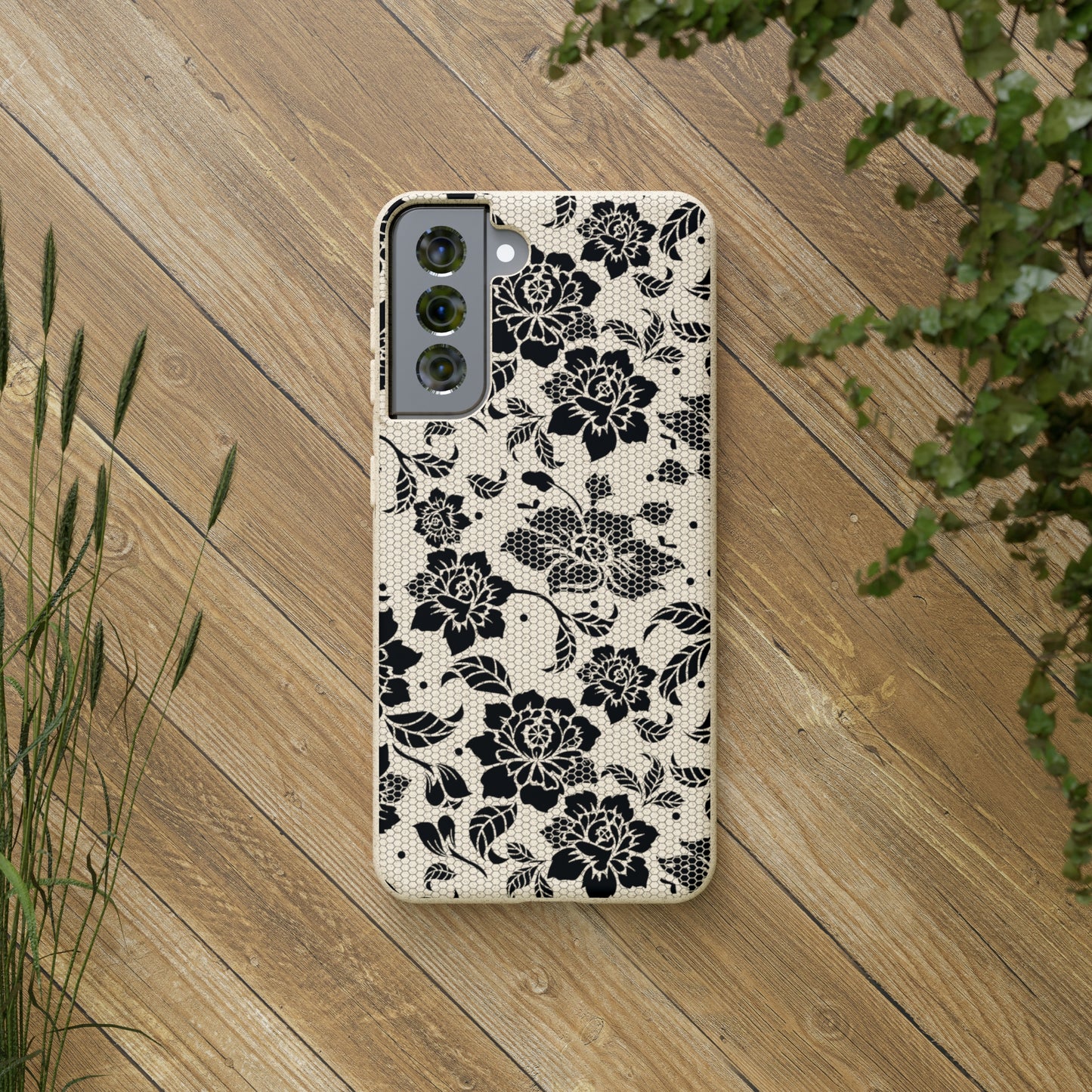 Black Lace Coquette | 100% Biodegradable Phone Case