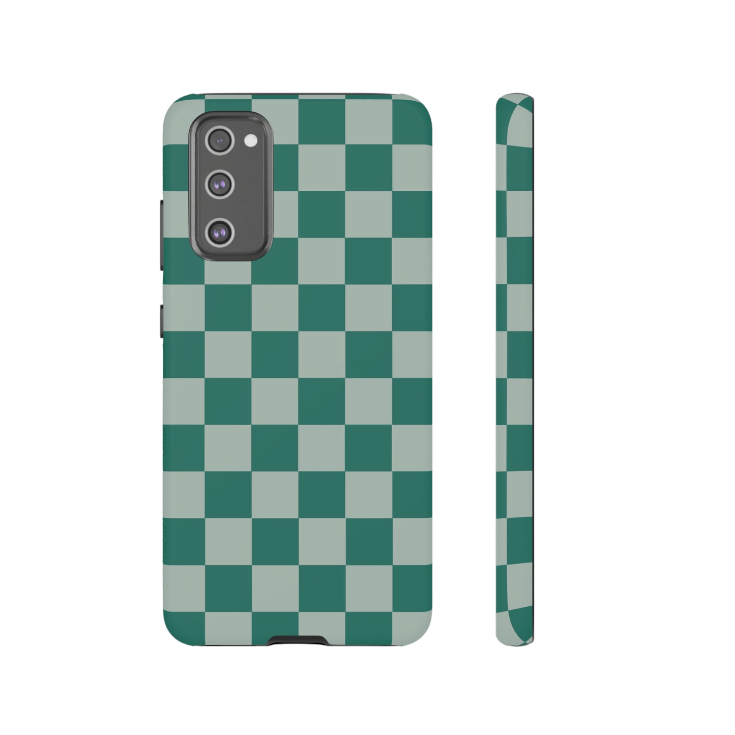 Green on Green Checkerboard | Tough Phone Case