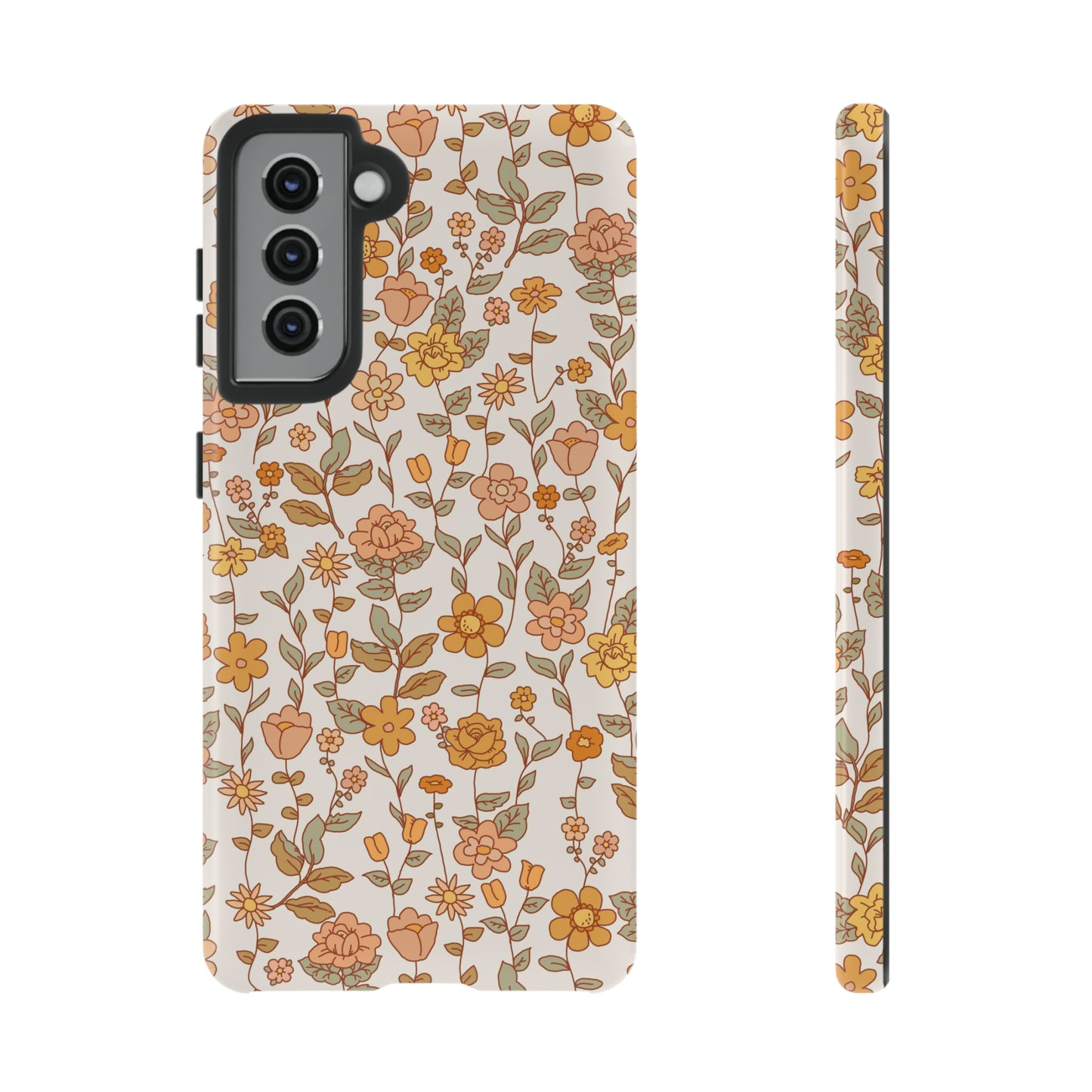 White Old Fashioned Flowers | Tough Phone Case