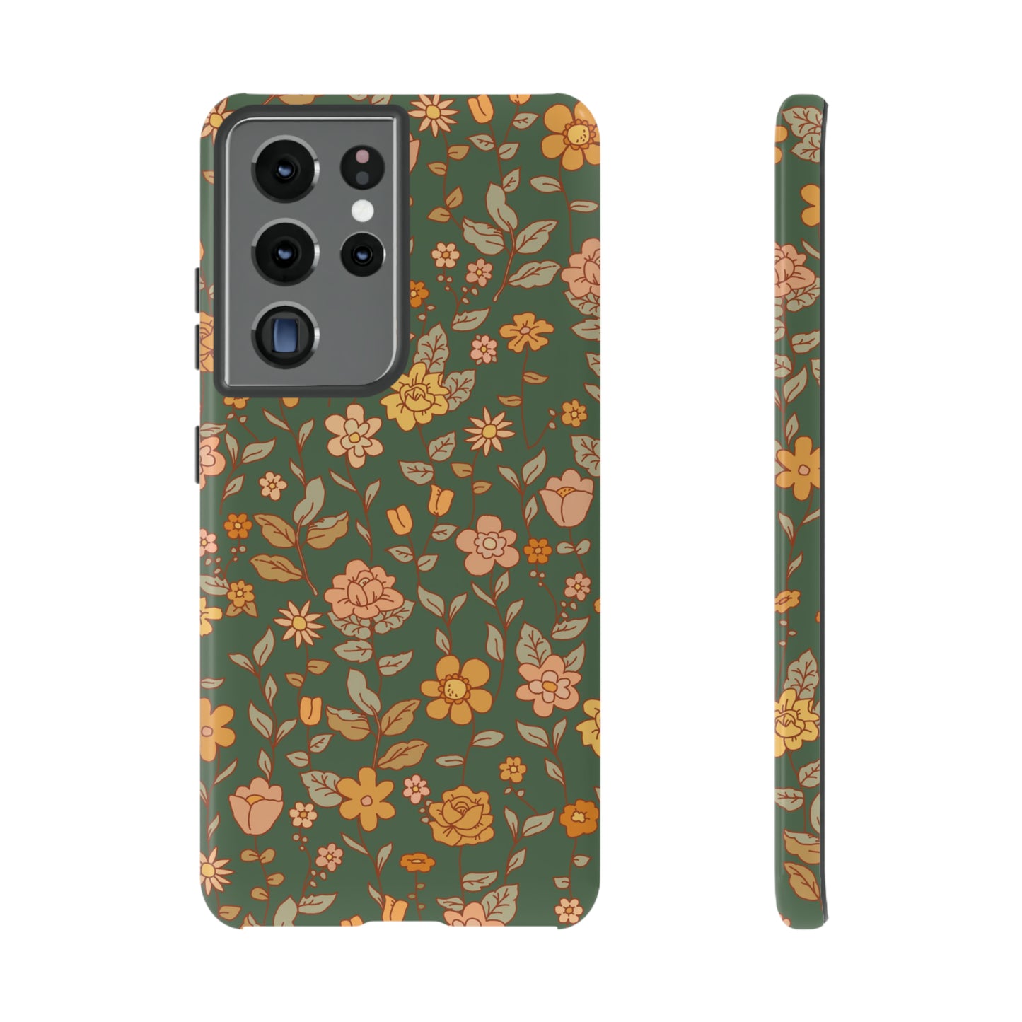 Green Old Fashioned Flowers | Tough Phone Case