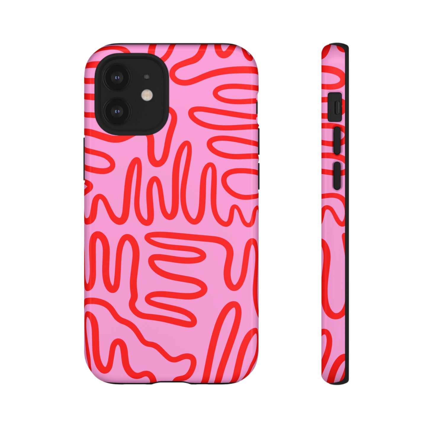 Red and Pink Squigles | Tough Phone Case