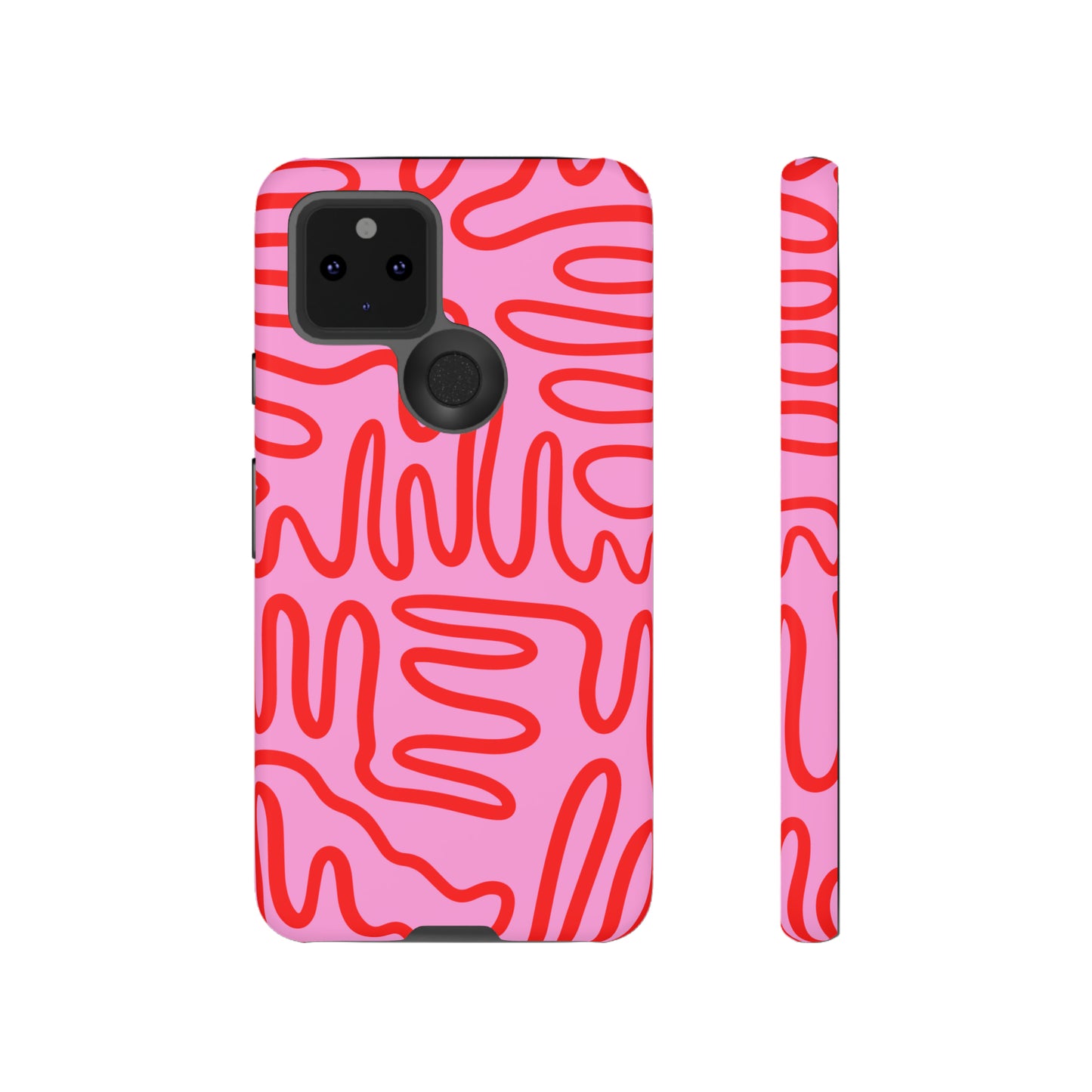 Red and Pink Squigles | Tough Phone Case