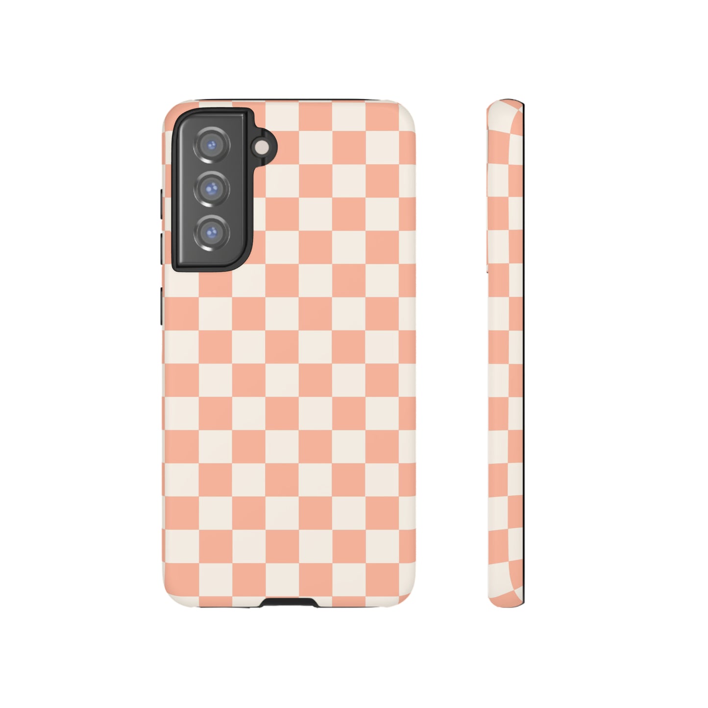 Light Peach Checkers | Tough Phone Case