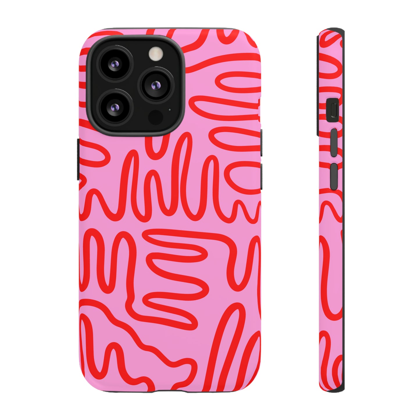 Red and Pink Squigles | Tough Phone Case