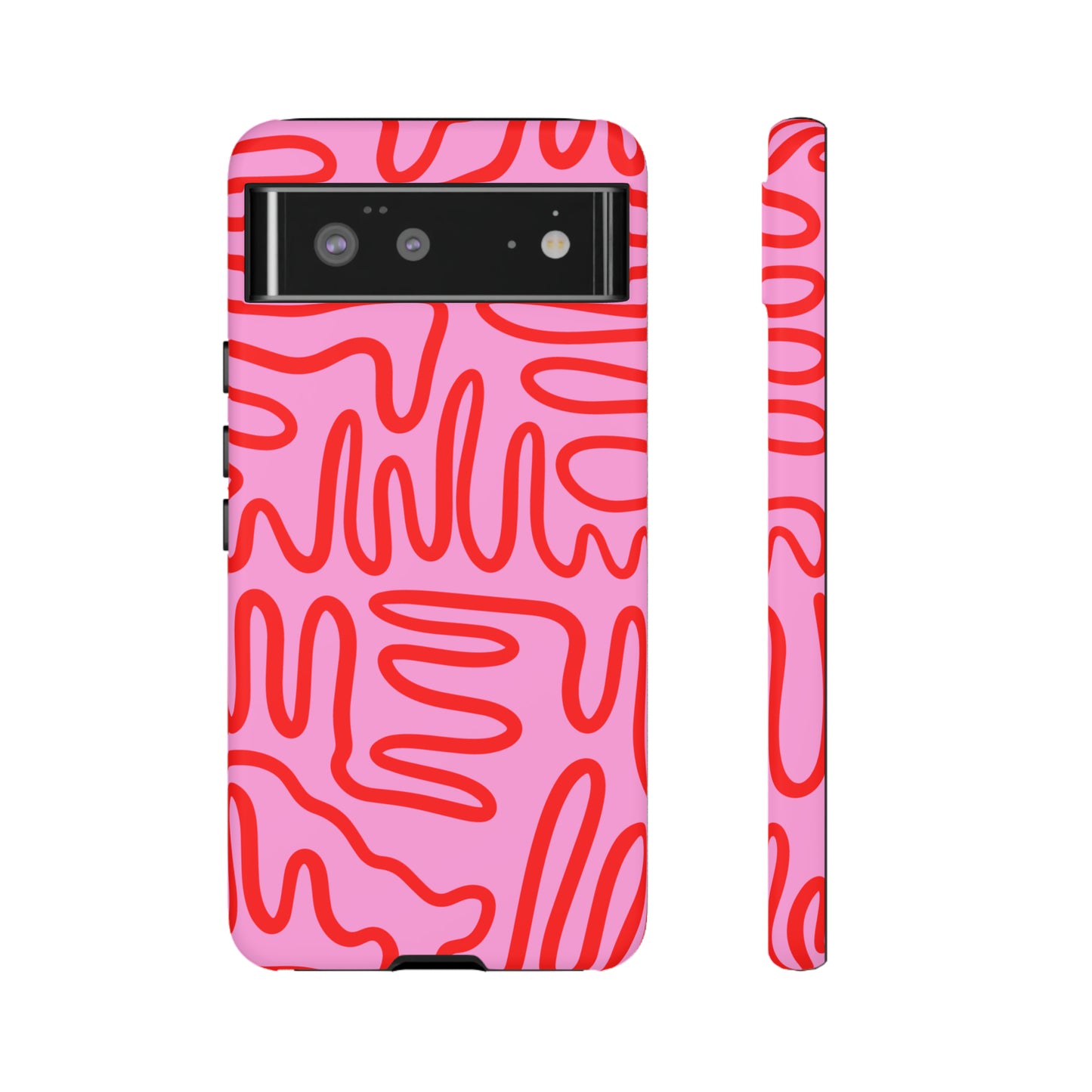 Red and Pink Squigles | Tough Phone Case