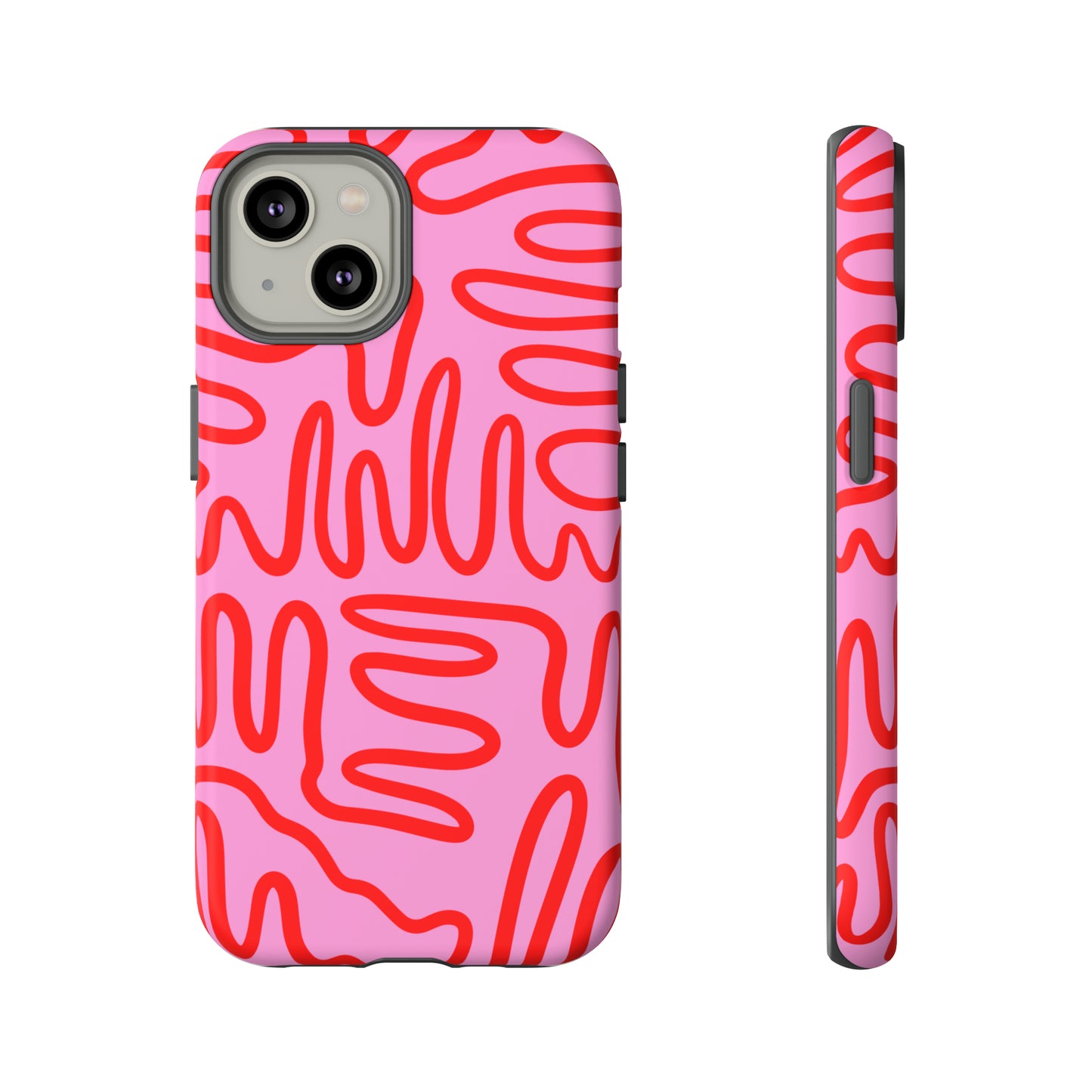 Red and Pink Squigles | Tough Phone Case