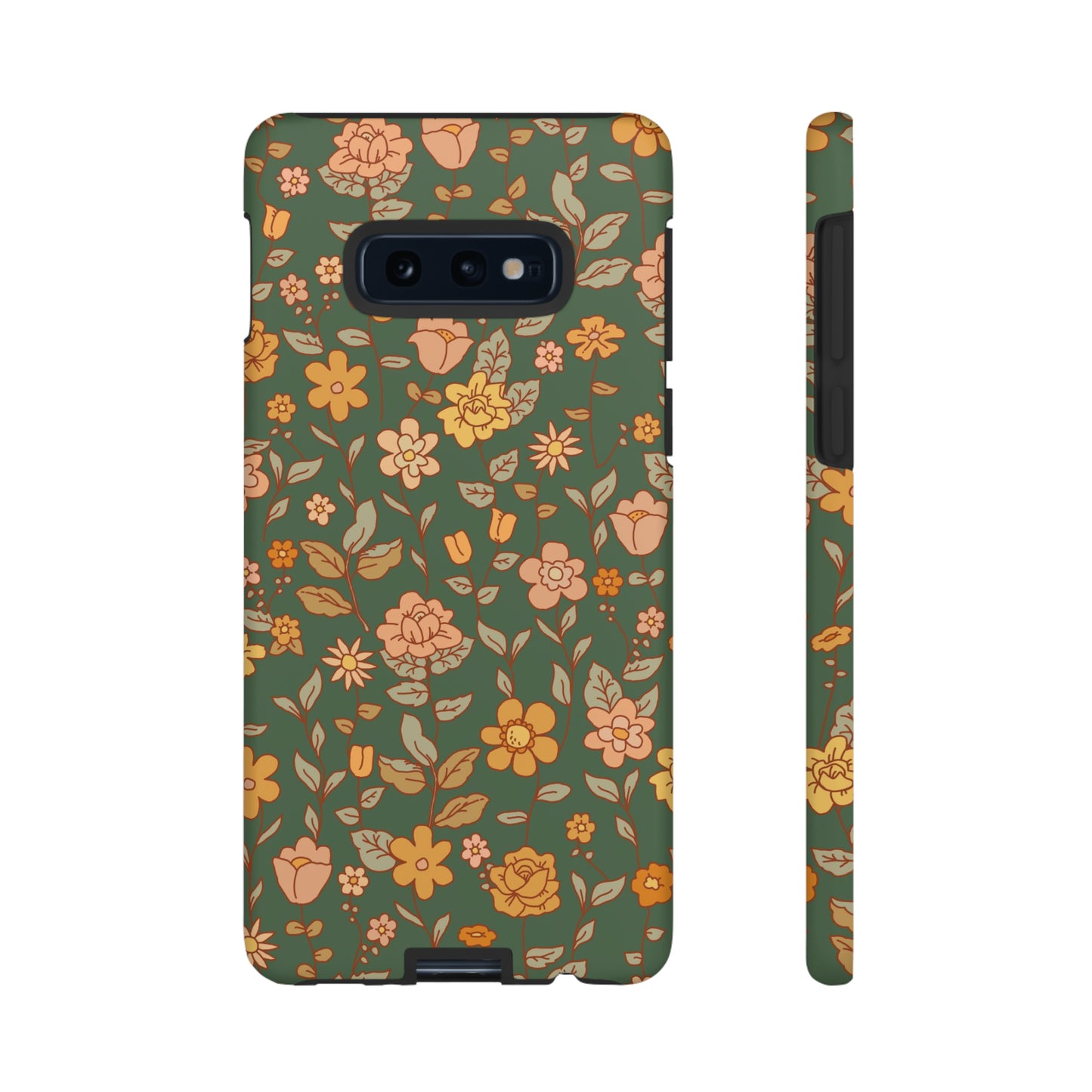 Green Old Fashioned Flowers | Tough Phone Case