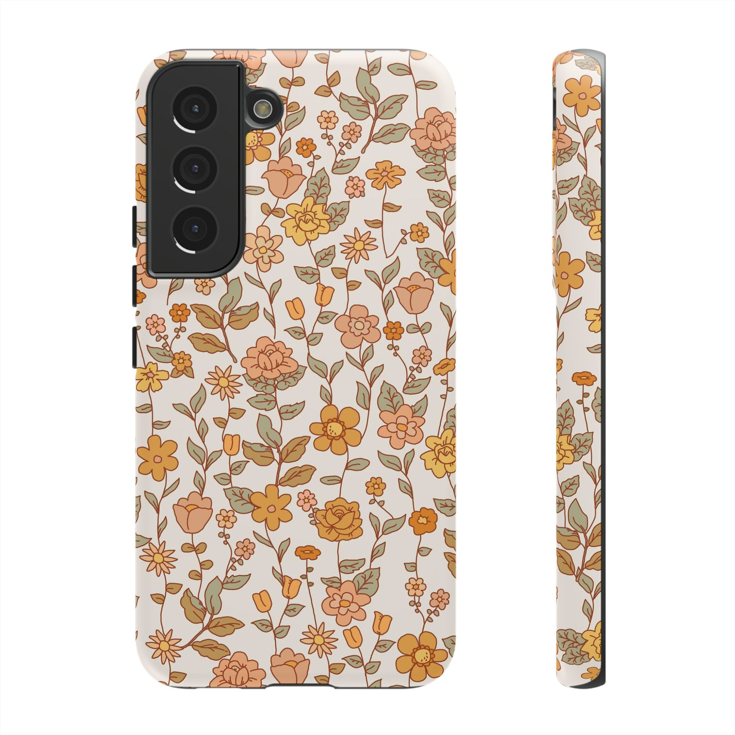 White Old Fashioned Flowers | Tough Phone Case