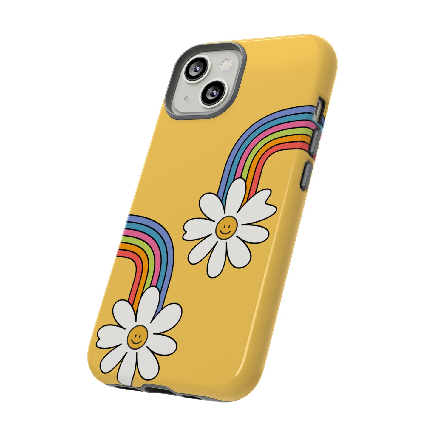 Groovy Rainbow Smiley Faces Phone Case- Tough Cases