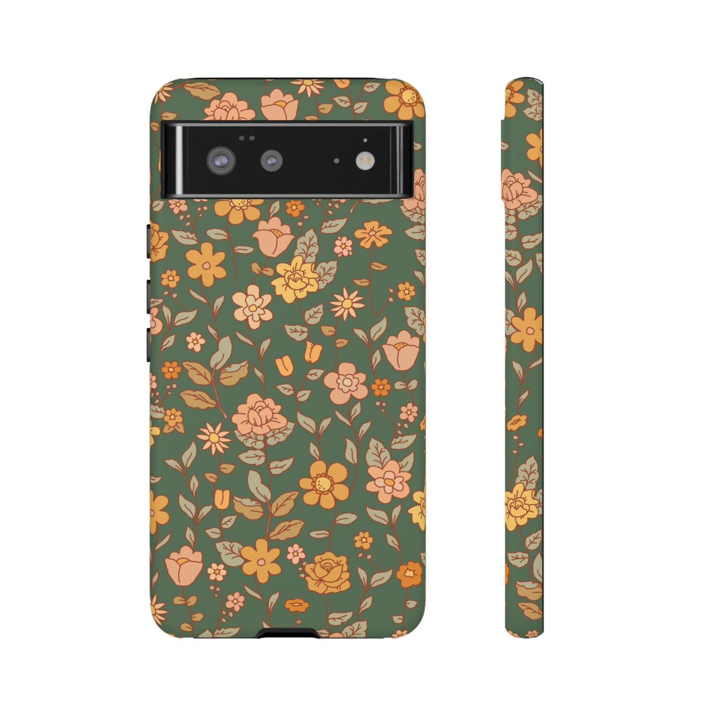 Green Old Fashioned Flowers | Tough Phone Case