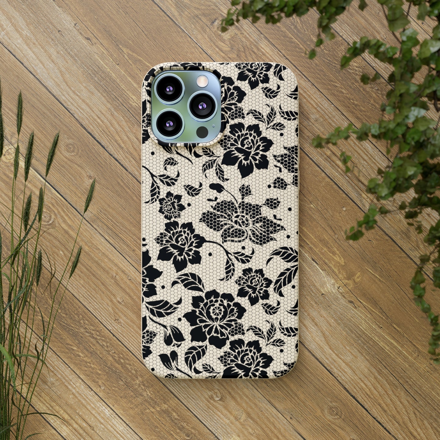 Black Lace Coquette | 100% Biodegradable Phone Case