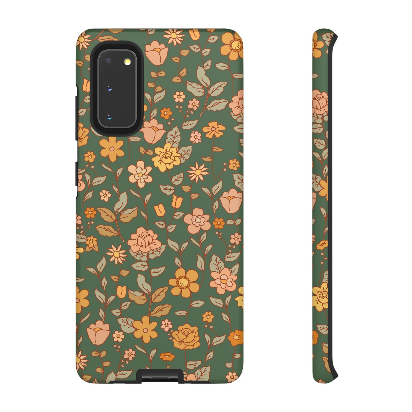 Green Old Fashioned Flowers | Tough Phone Case